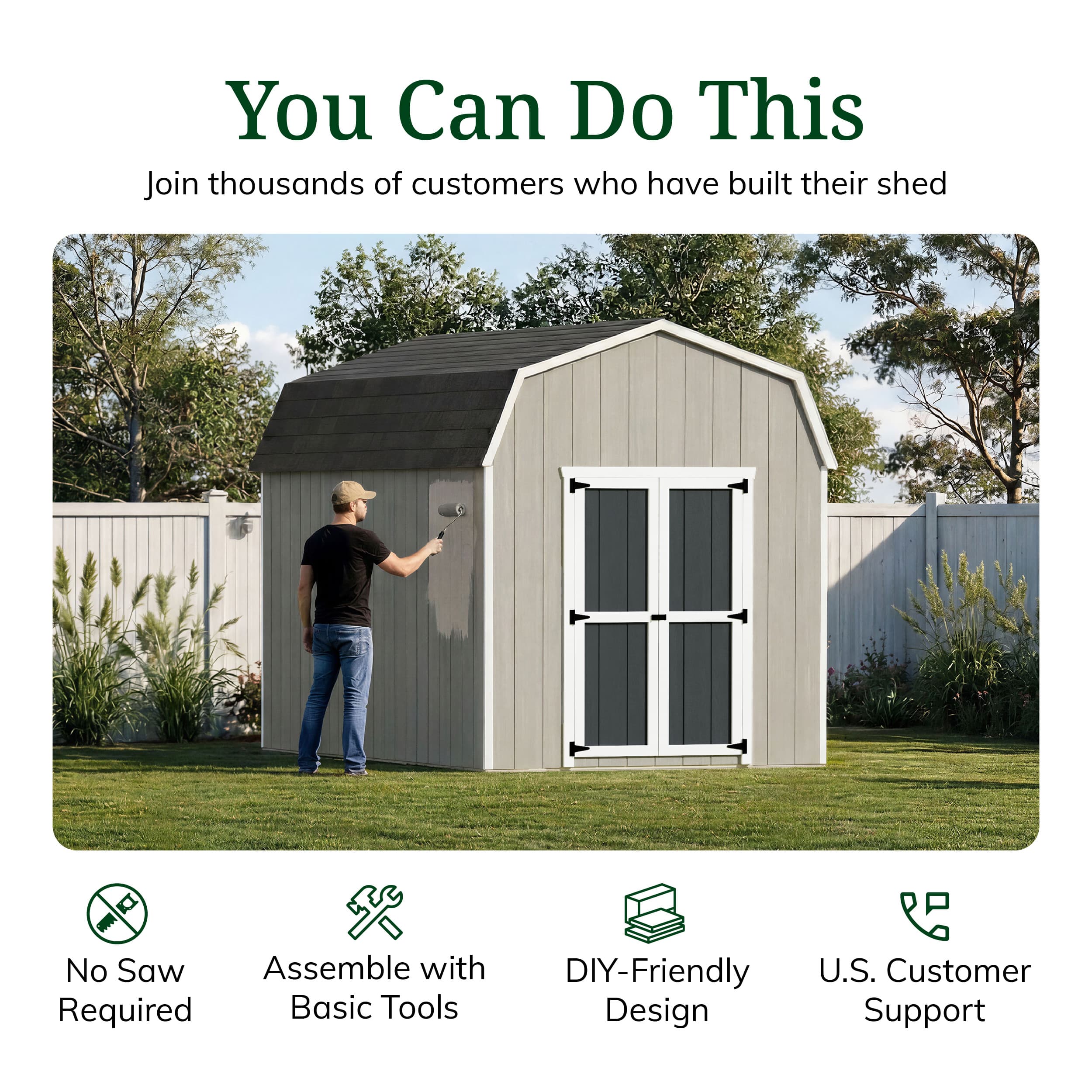 Value Gambrel 6' Barn Shed