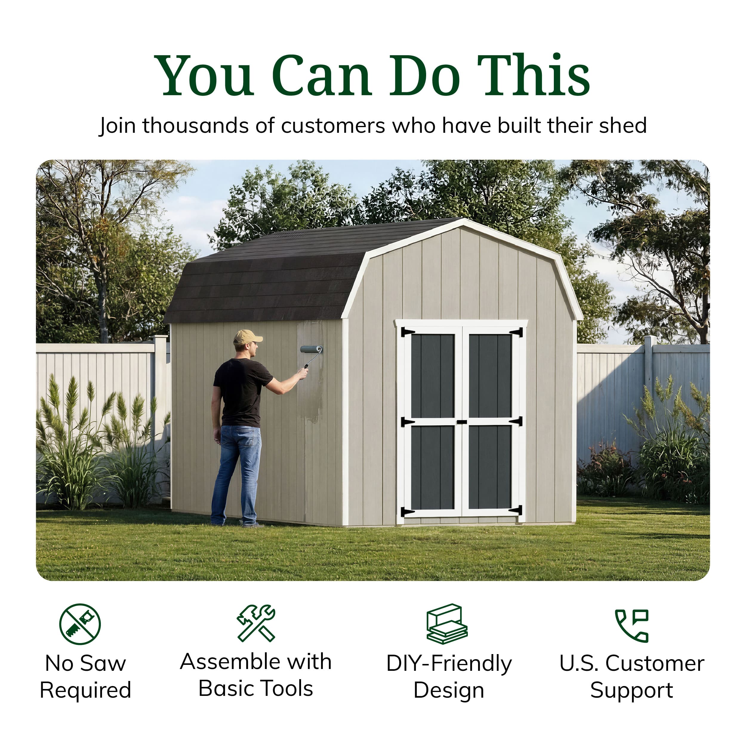 Value Gambrel 6' Barn Shed