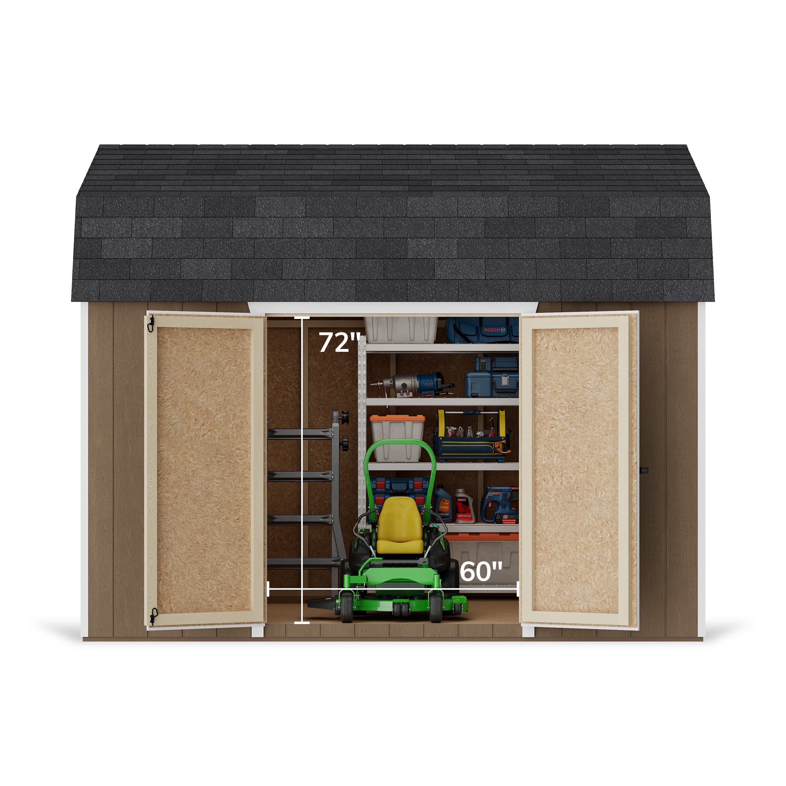 Value Gambrel 6' Barn Shed with Side Entry