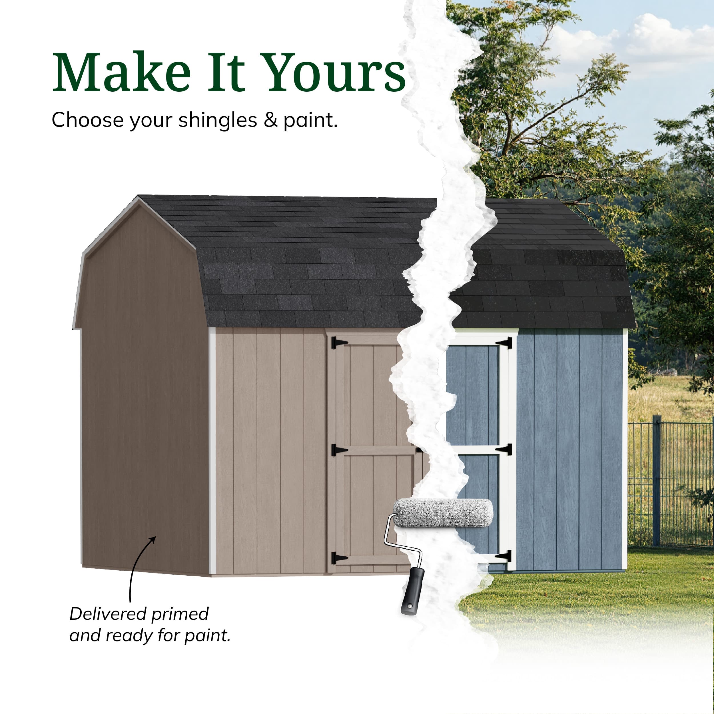 Value Gambrel 6' Barn Shed with Side Entry