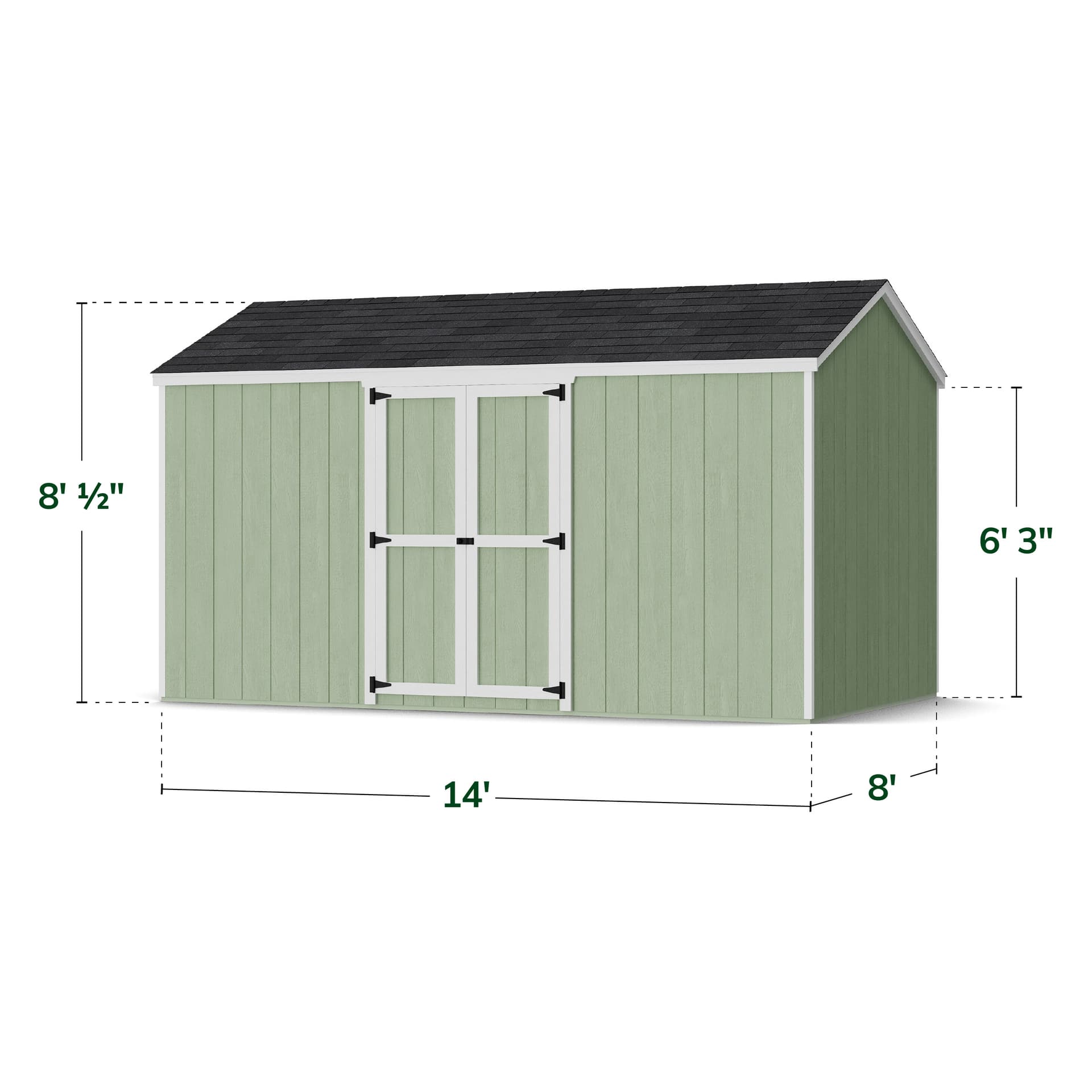 Value Gable Shed with Side Entry dimensions