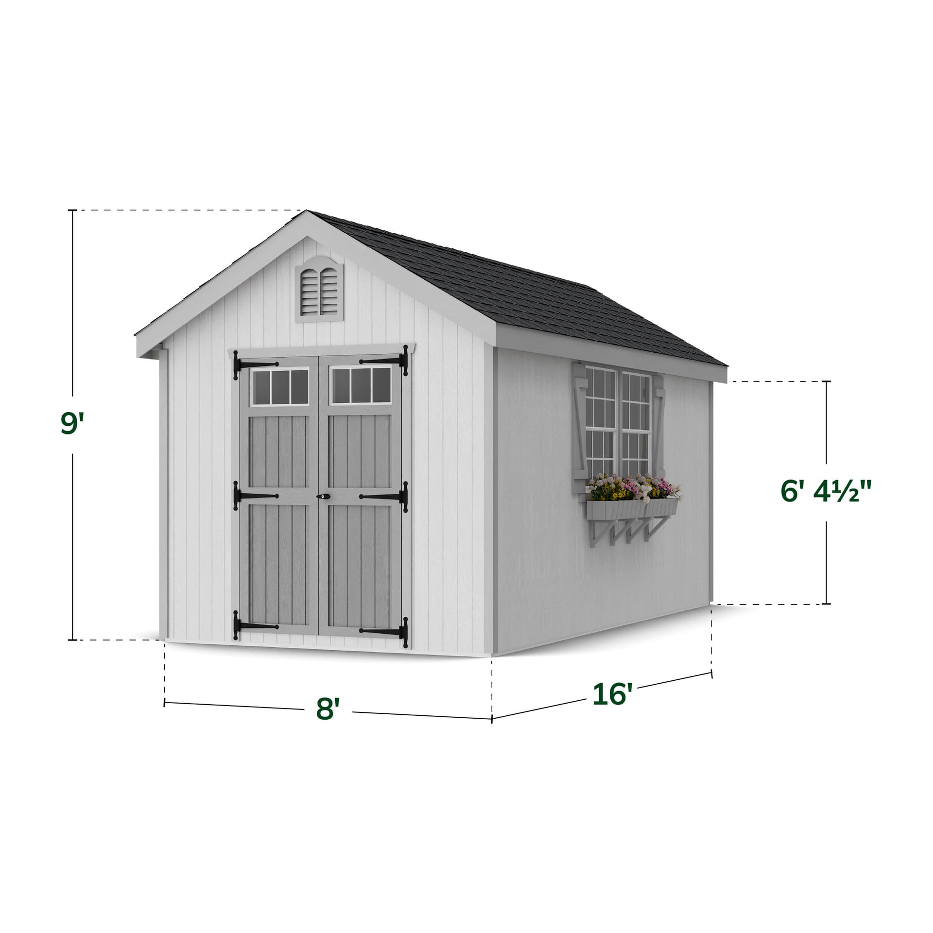 Colonial Williamsburg Shed dimensions
