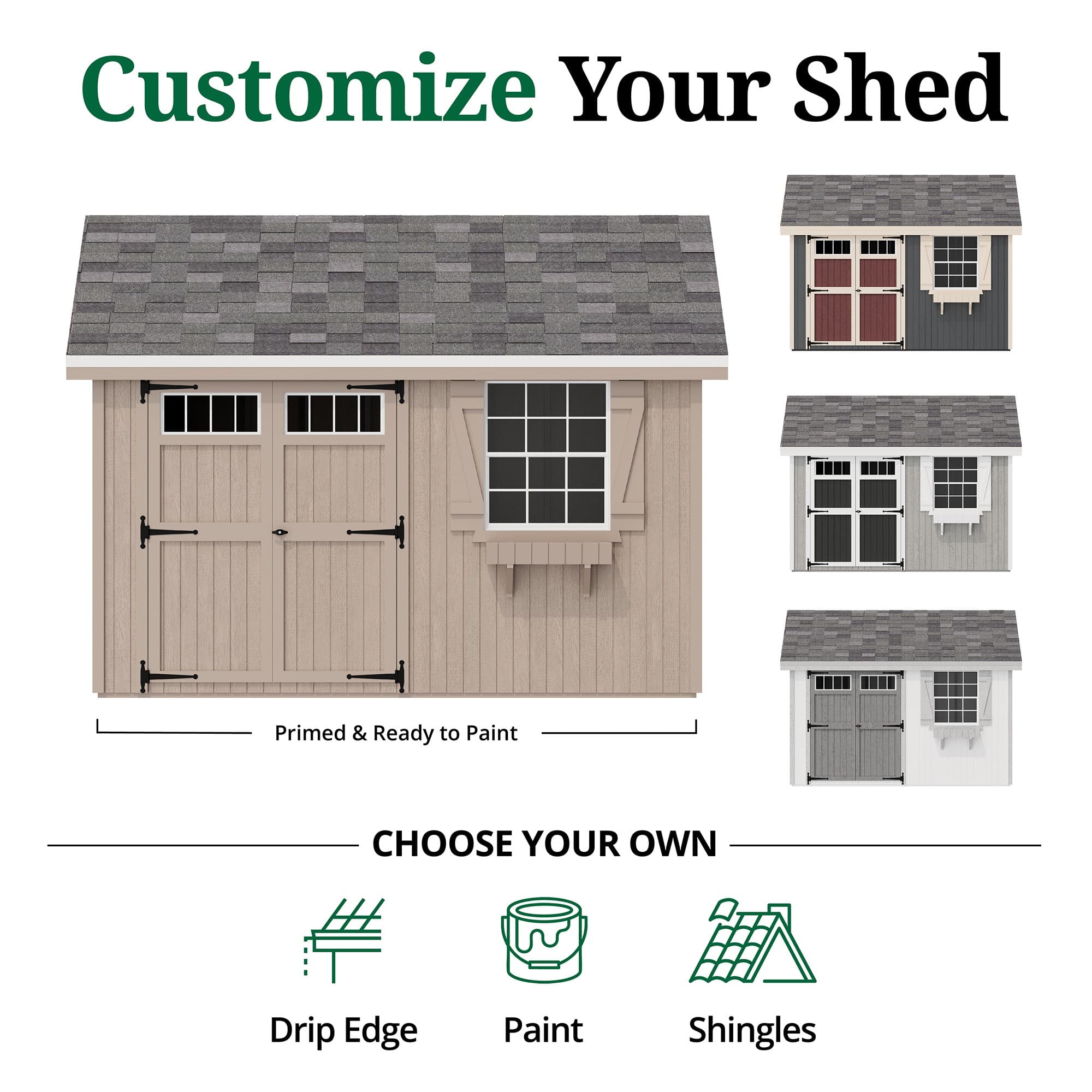 Colonial Pinehurst Shed customize graphic