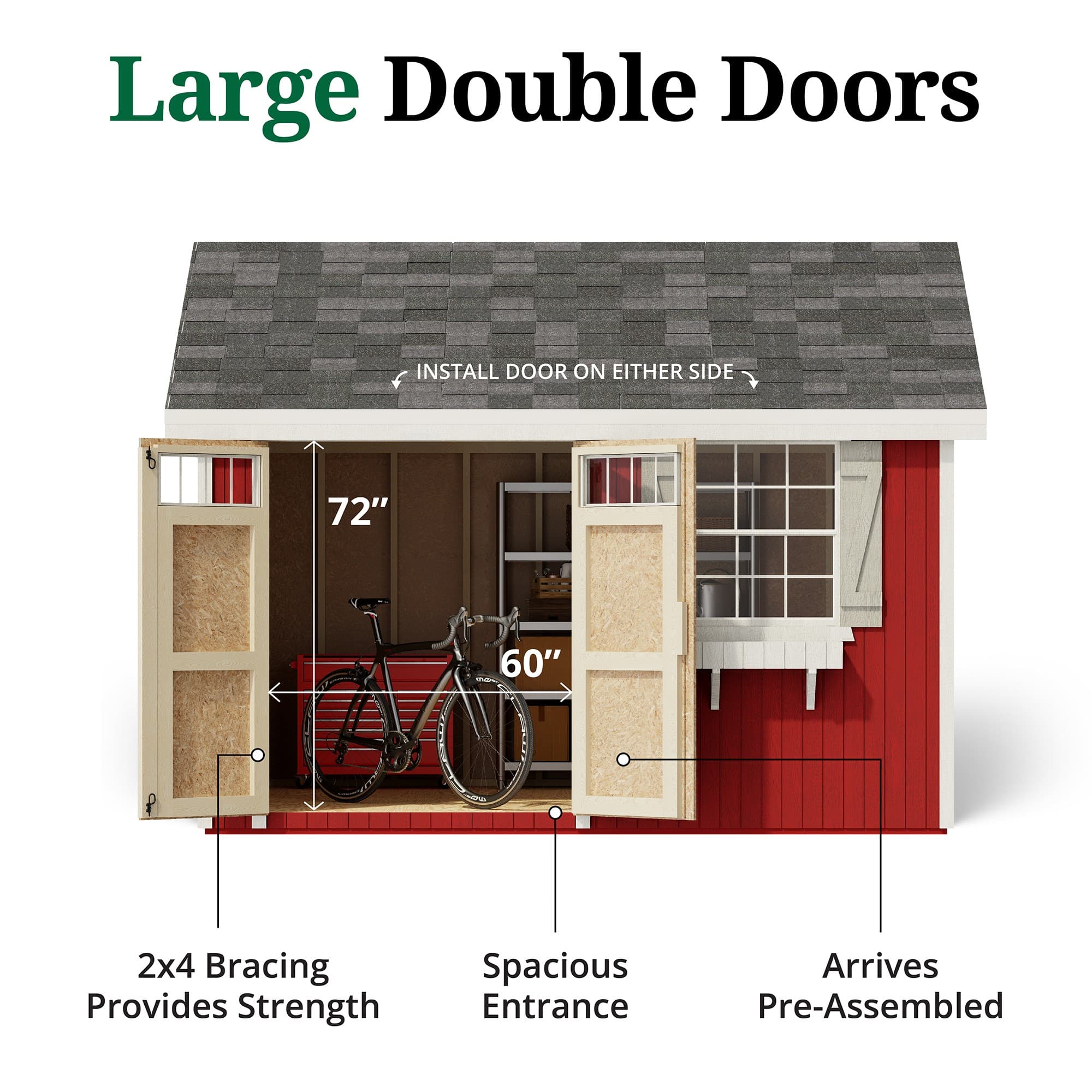 Colonial Pinehurst Shed door graphic