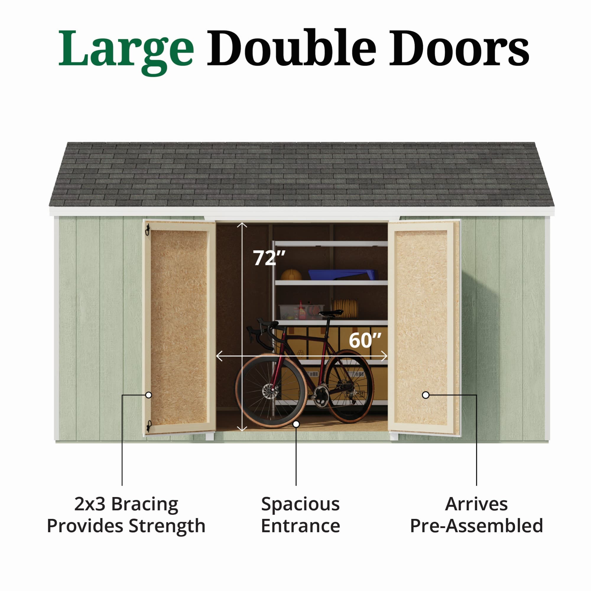 Value Gable Shed with Side Entry door graphic