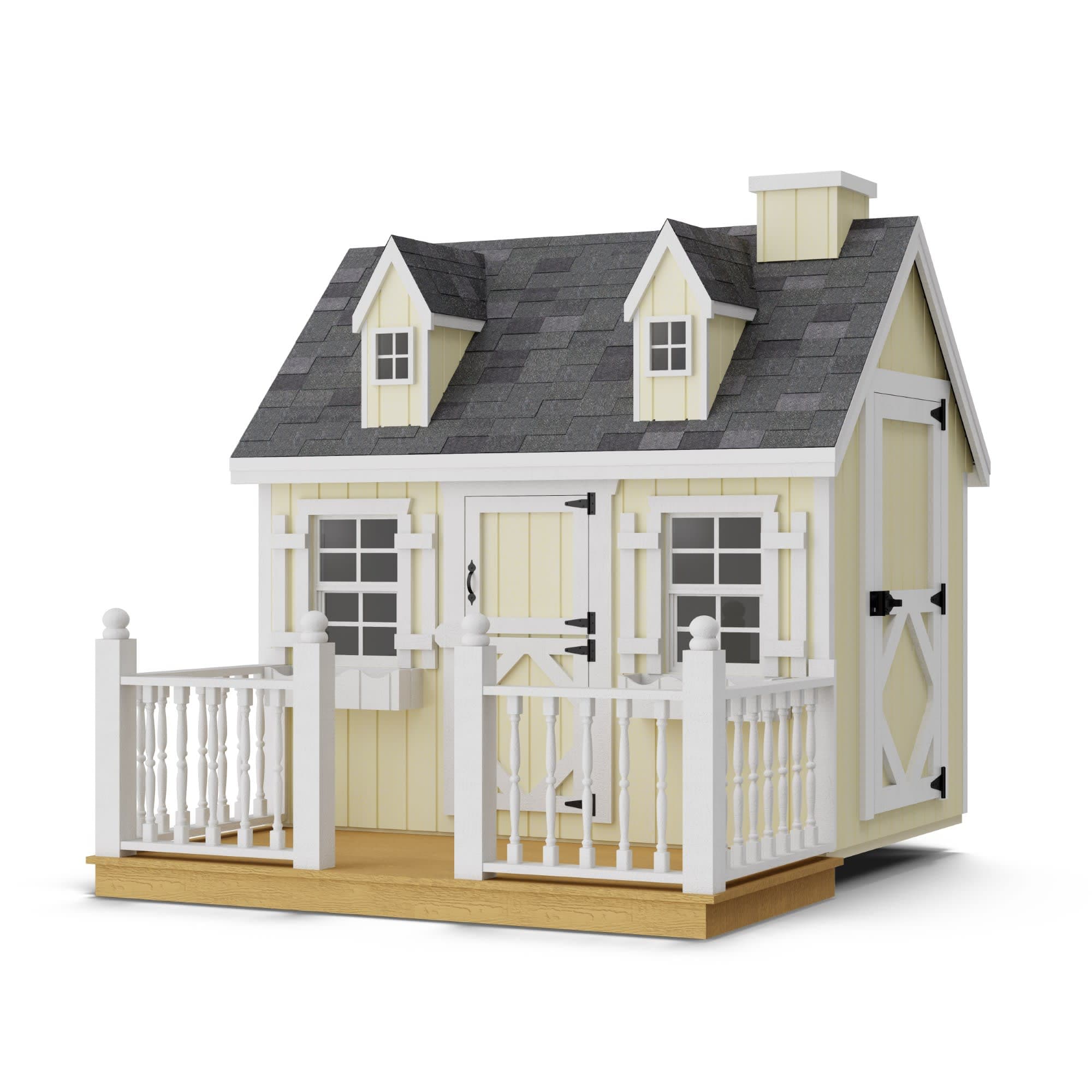 Cape Cod Playhouse main variant with deck & rail