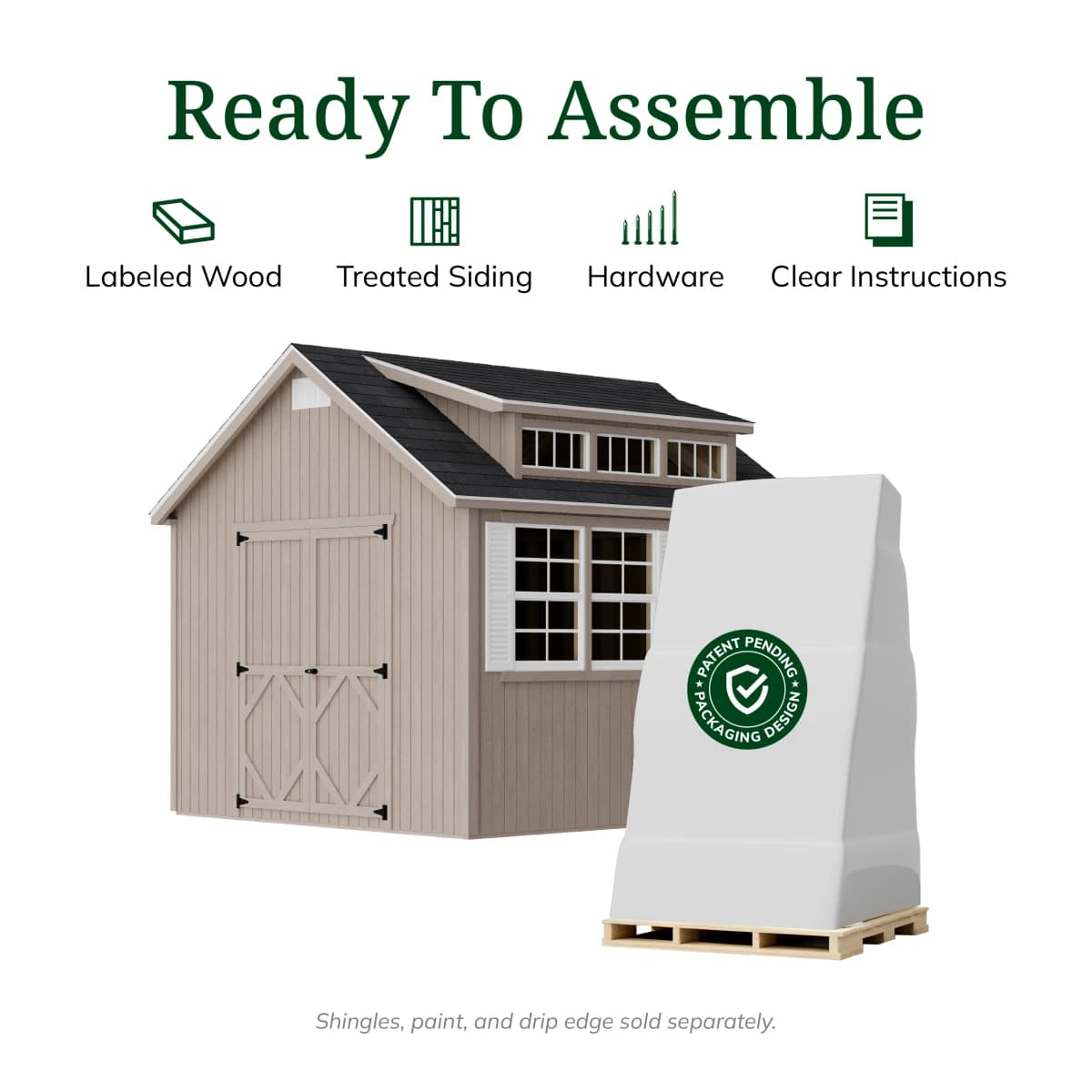 Classic Dormer Shed with Dual Entry