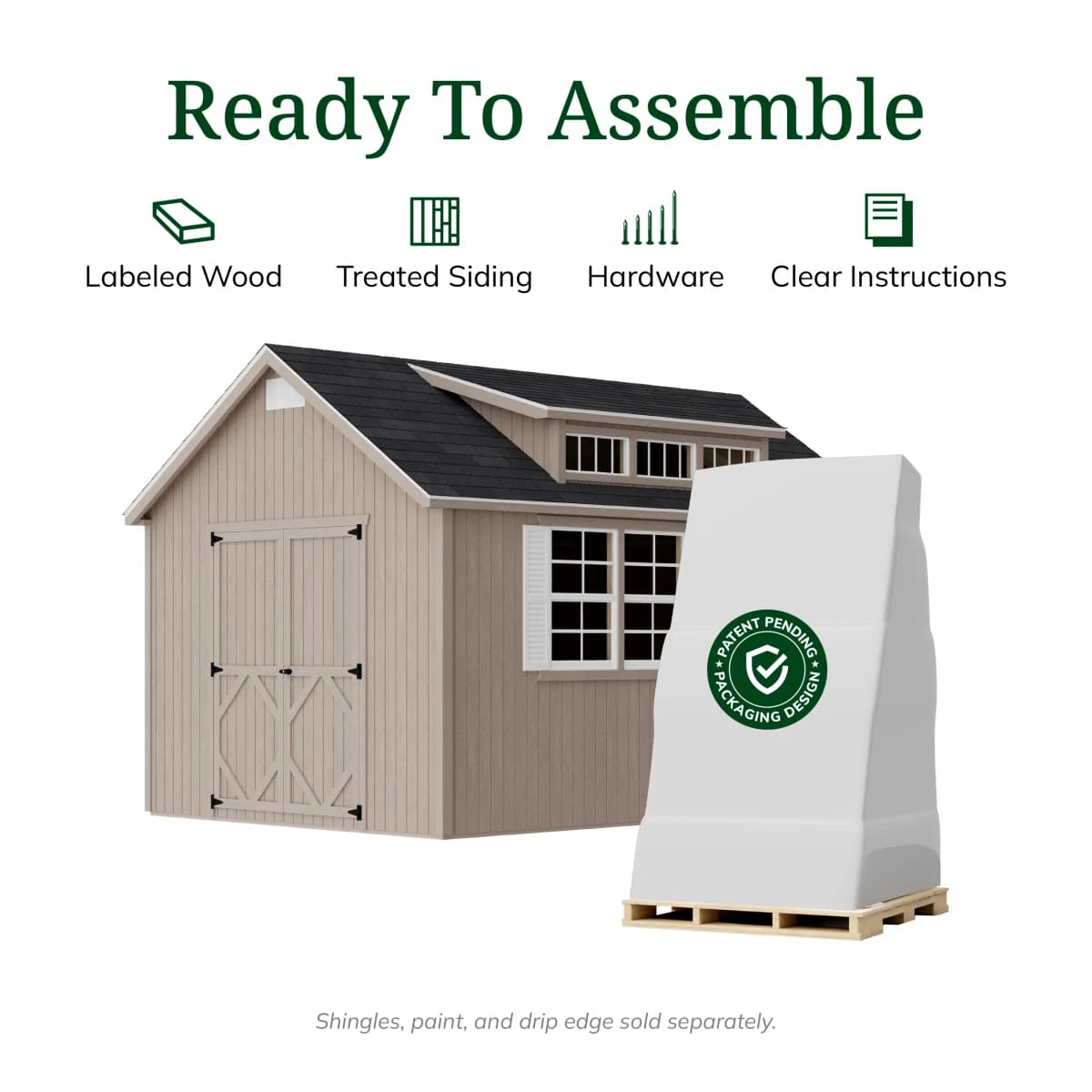 Classic Dormer Shed with Dual Entry