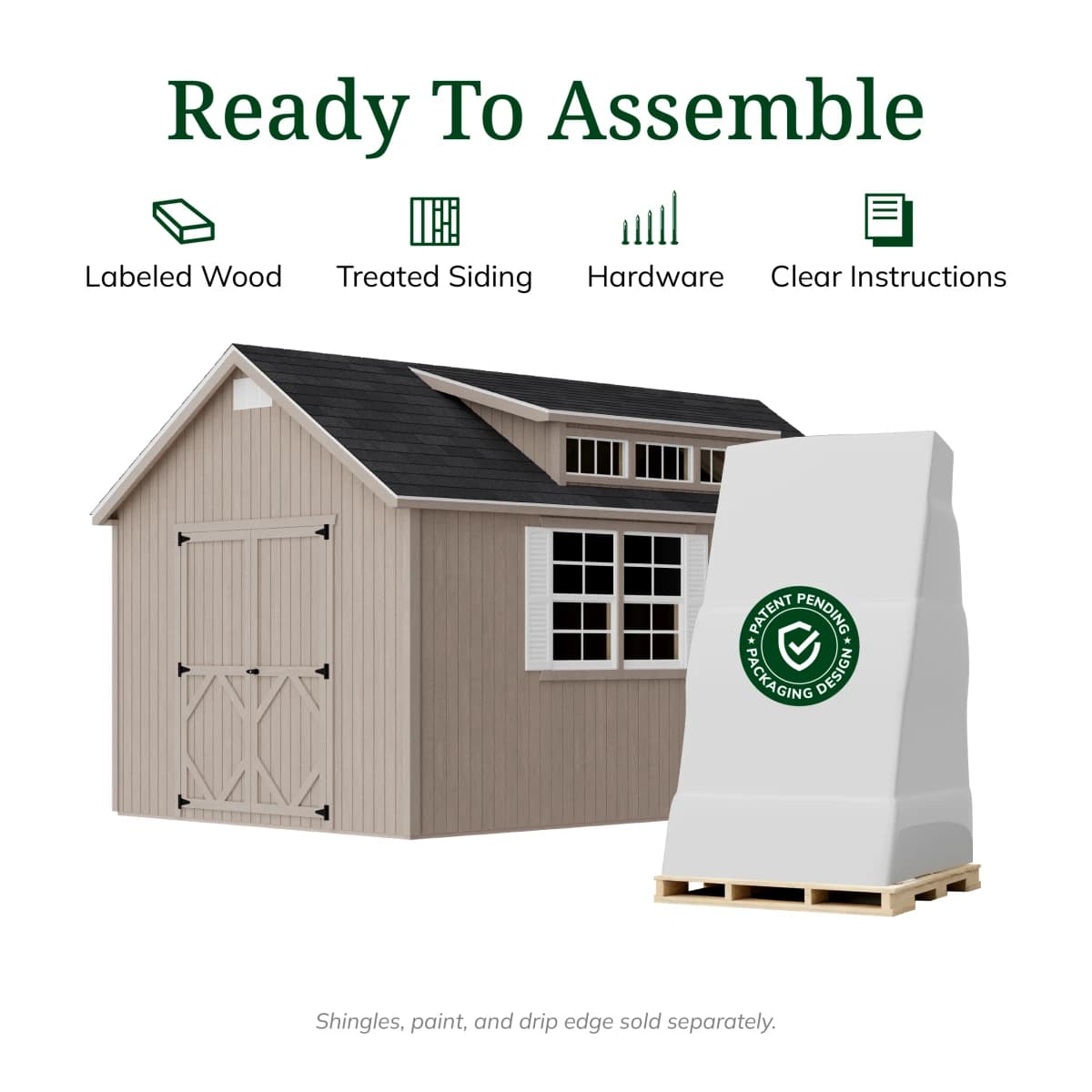 Classic Dormer Shed with Dual Entry