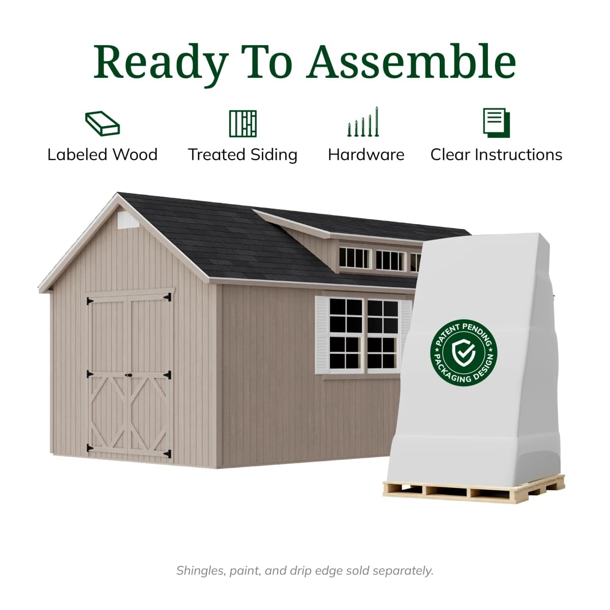 Classic Dormer Shed with Dual Entry