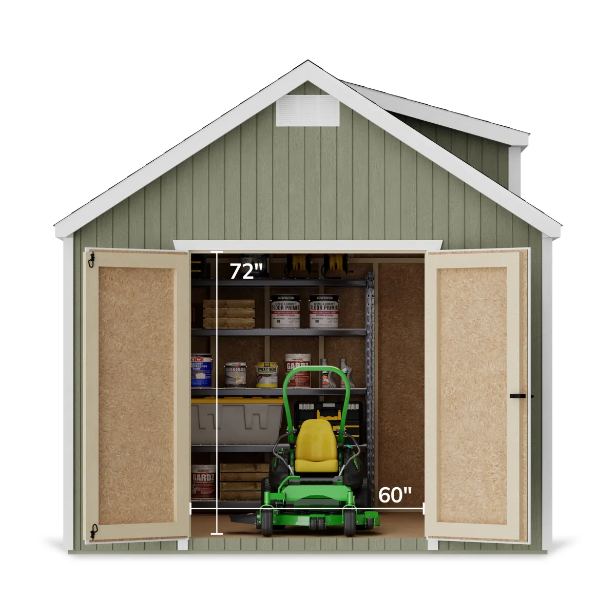 Classic Dormer Shed with Dual Entry
