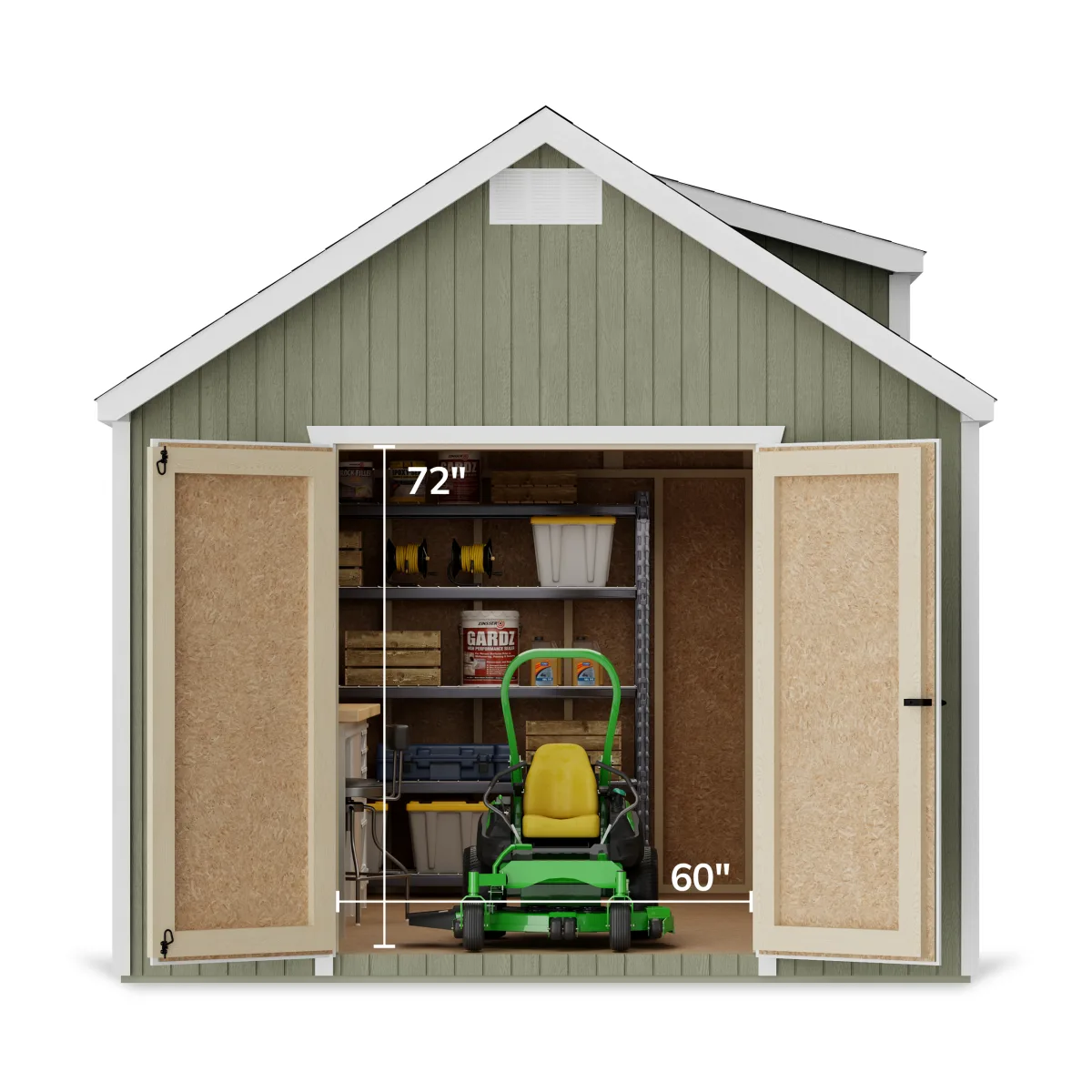 Classic Dormer Shed with Dual Entry
