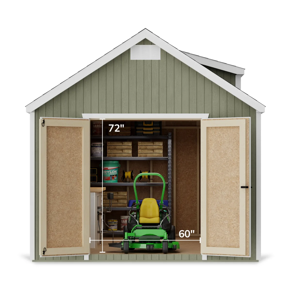Classic Dormer Shed with Dual Entry