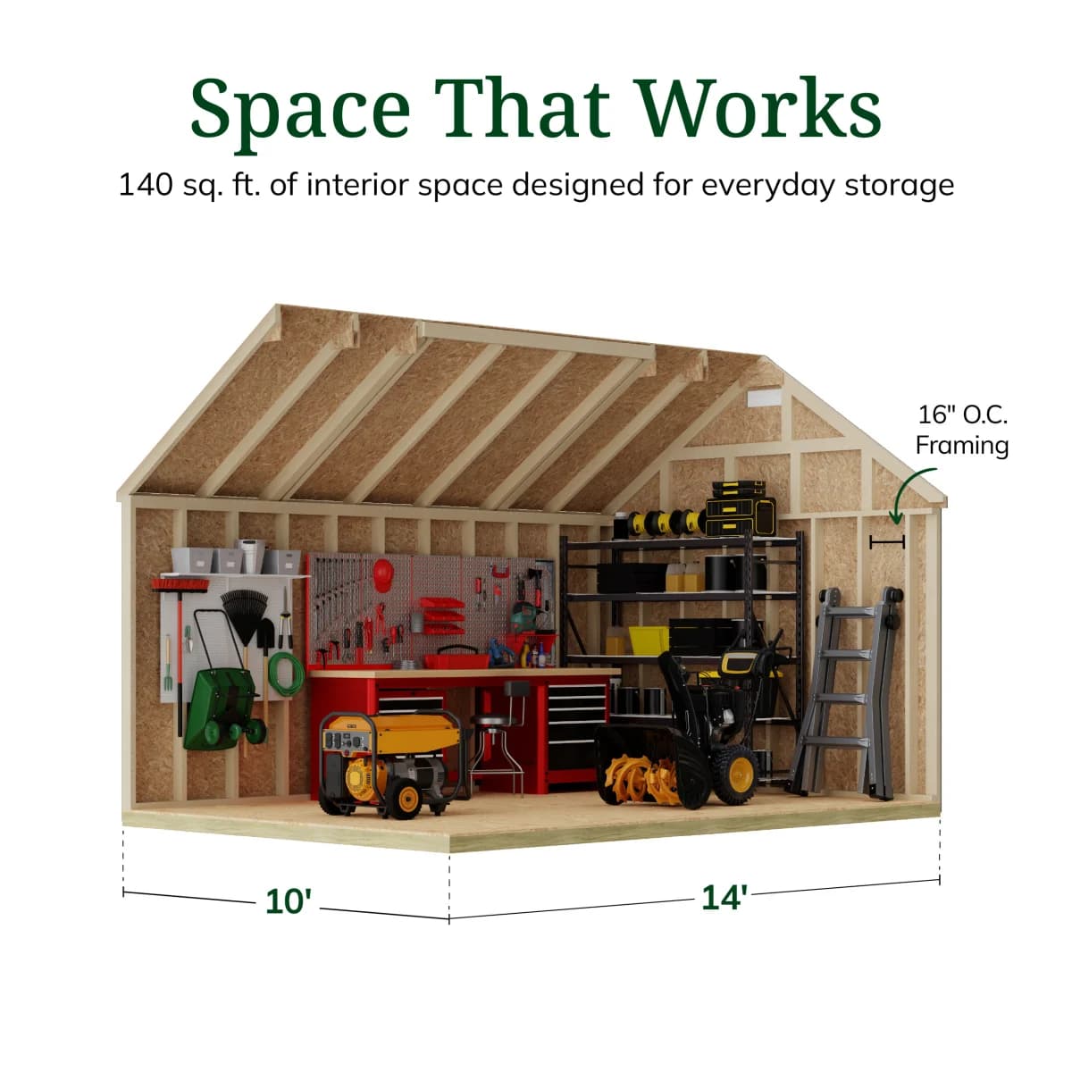 Classic Dormer Shed with Dual Entry