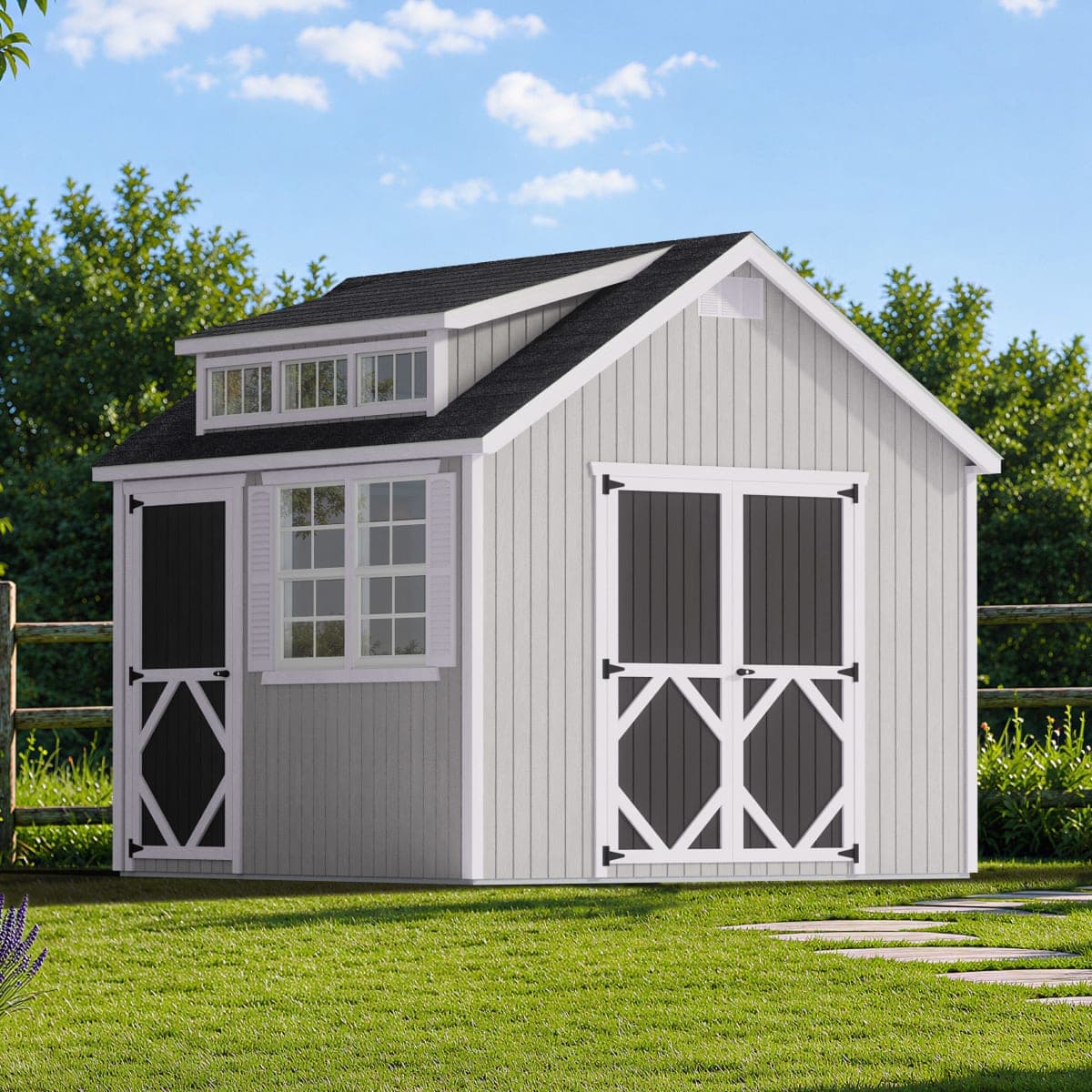 Classic Dormer Shed with Dual Entry