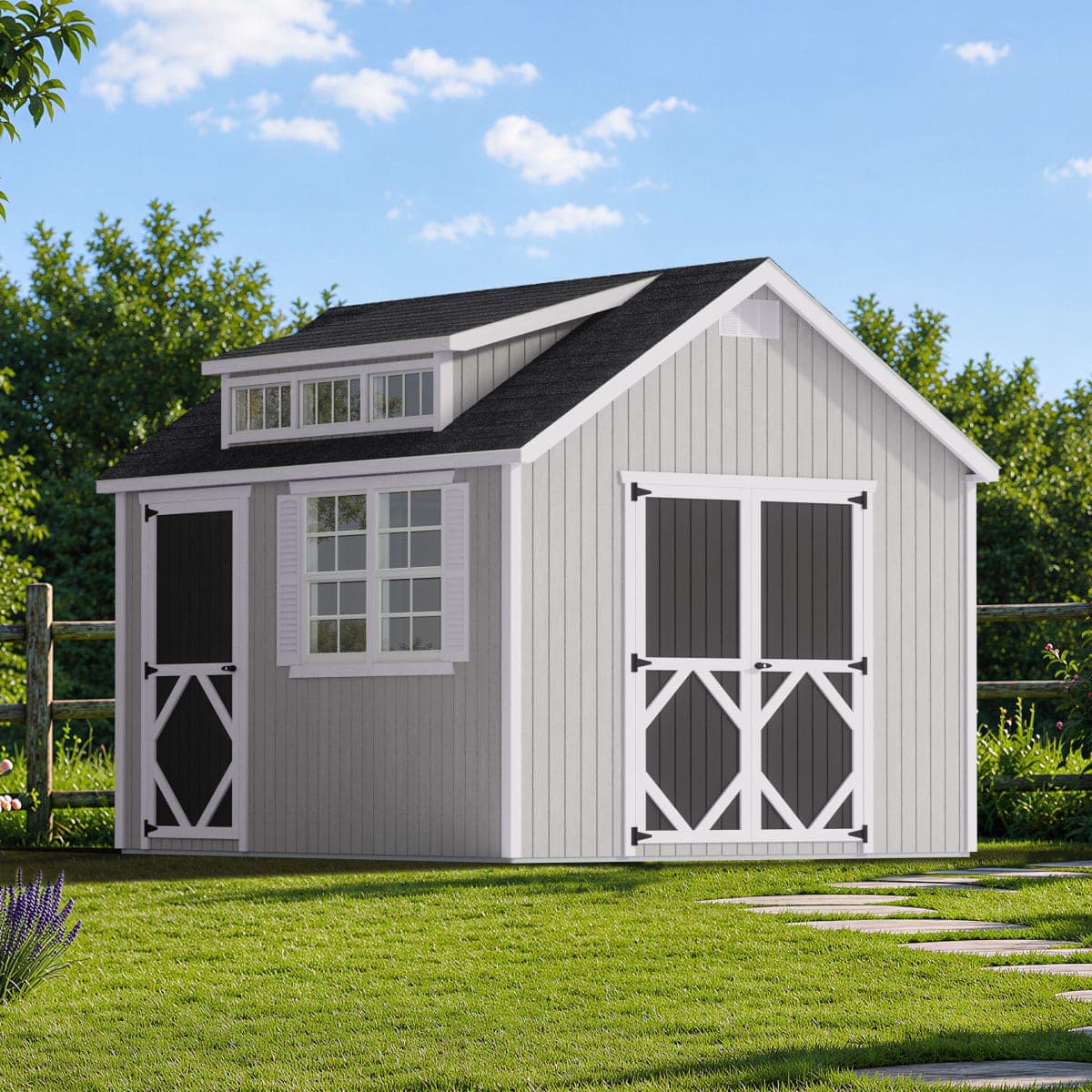 Classic Dormer Shed with Dual Entry