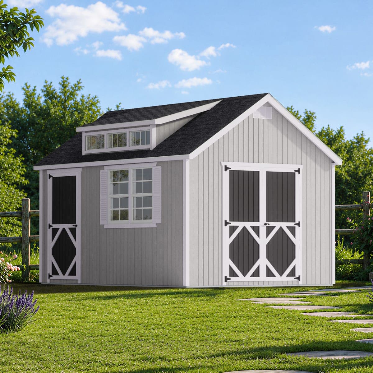 Classic Dormer Shed with Dual Entry