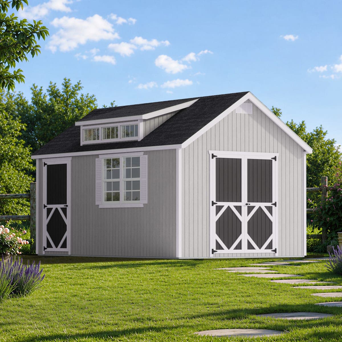 Classic Dormer Shed with Dual Entry