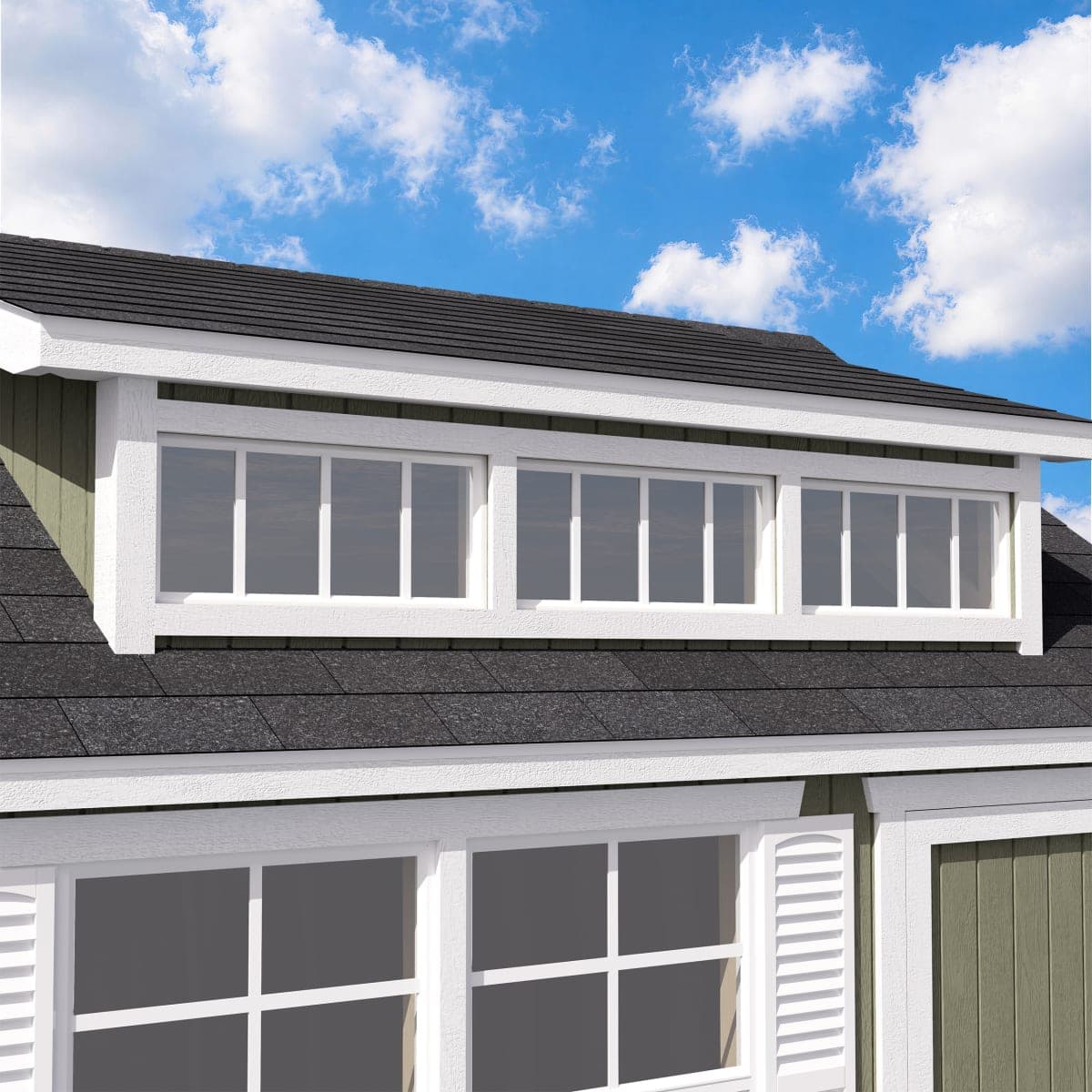 Classic Dormer Shed with Dual Entry