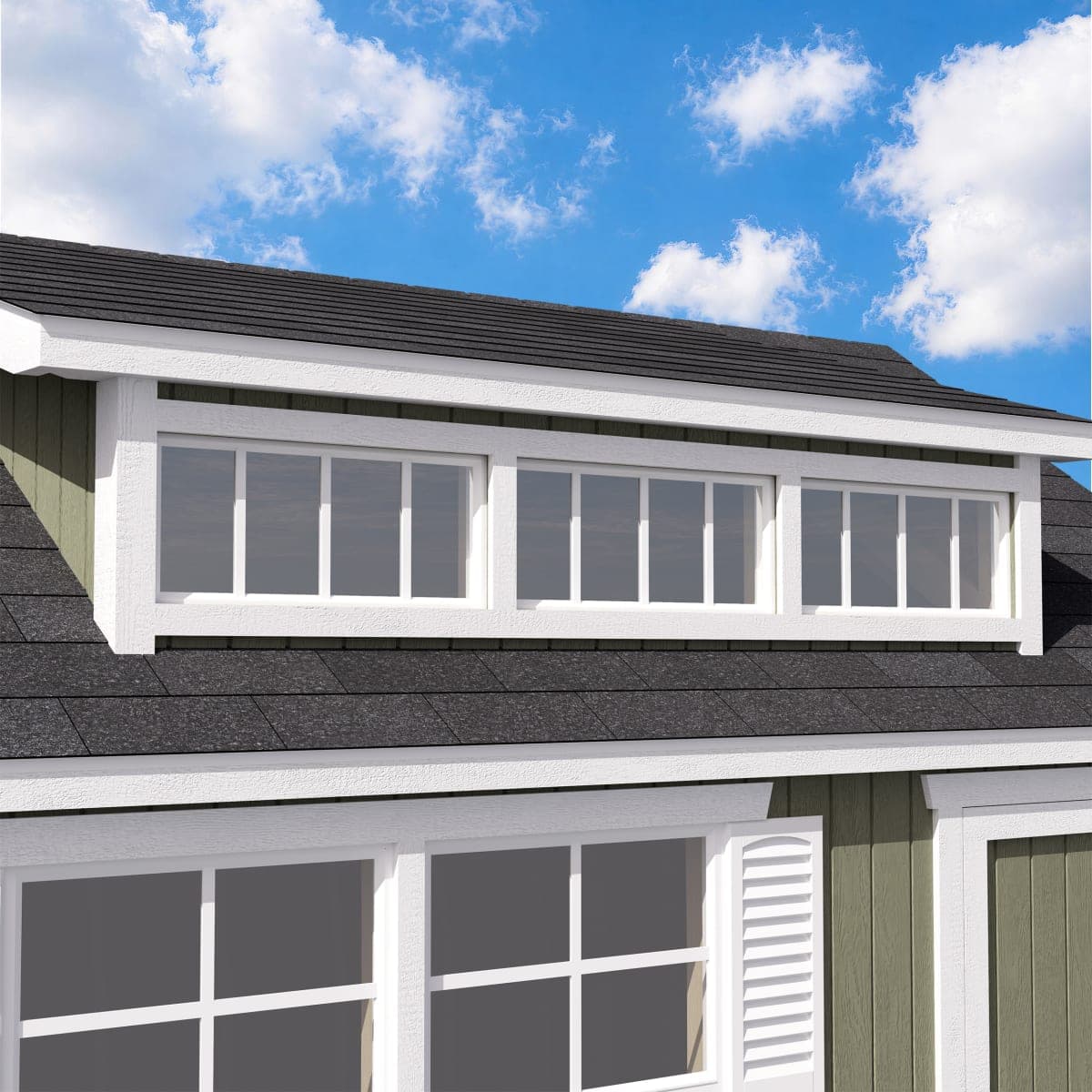 Classic Dormer Shed with Dual Entry