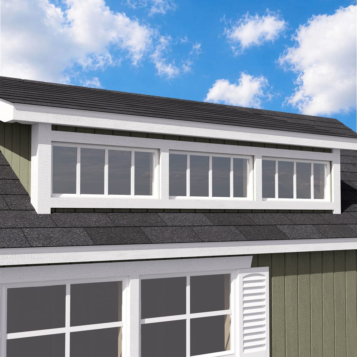 Classic Dormer Shed with Dual Entry