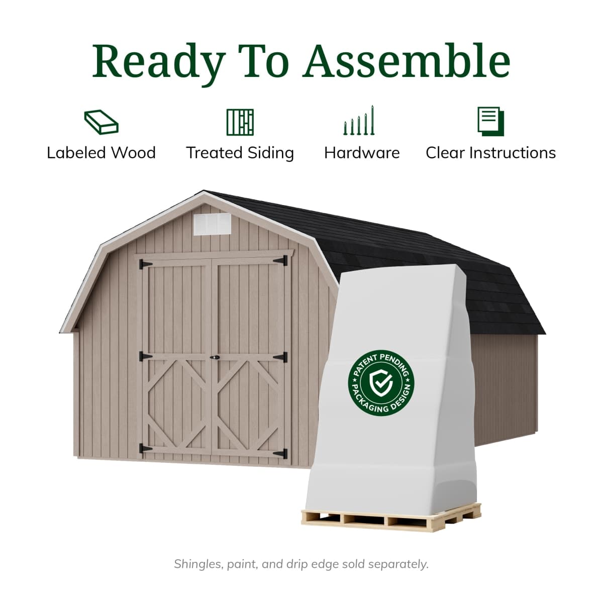 Classic Gambrel 4' Barn Shed