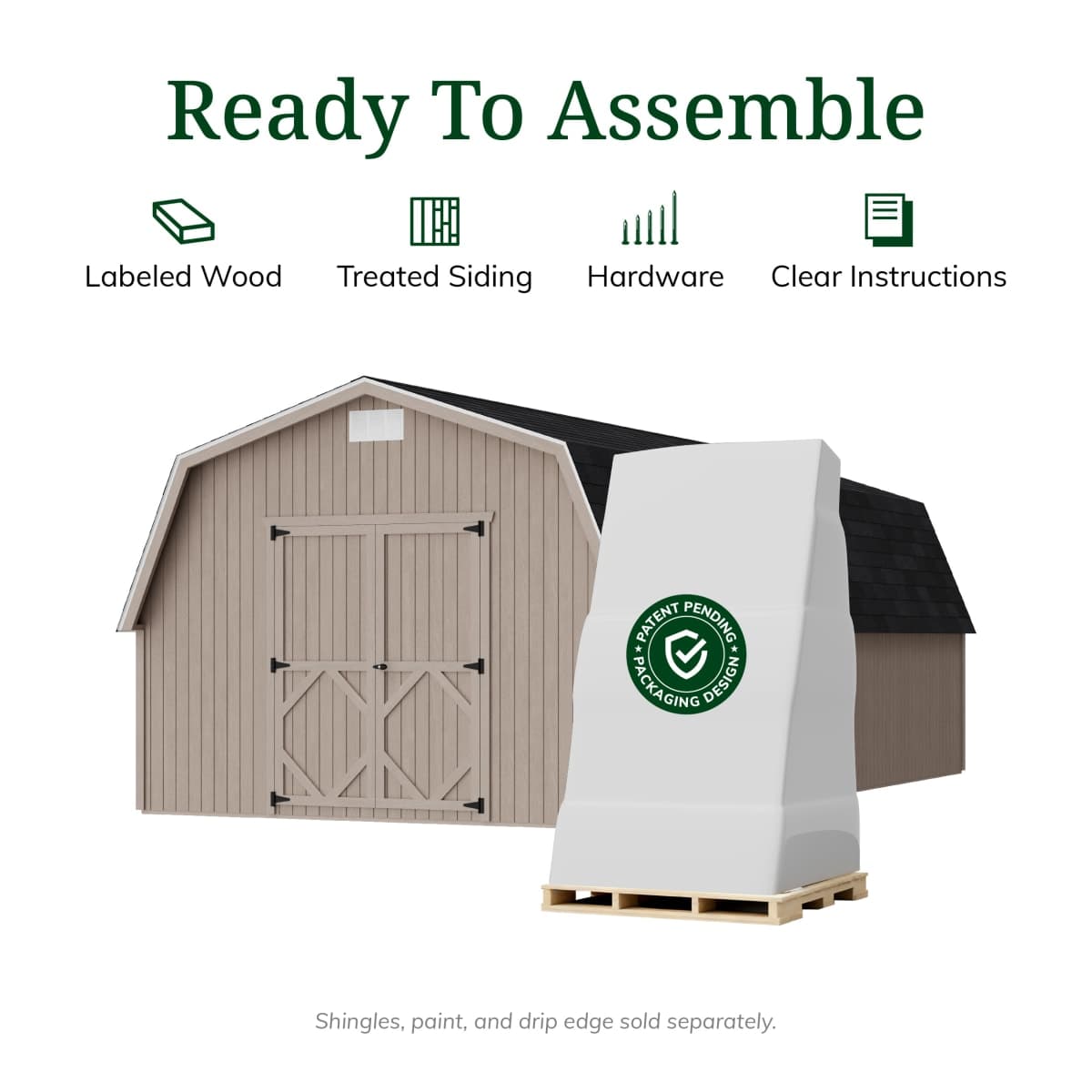 Classic Gambrel 4' Barn Shed