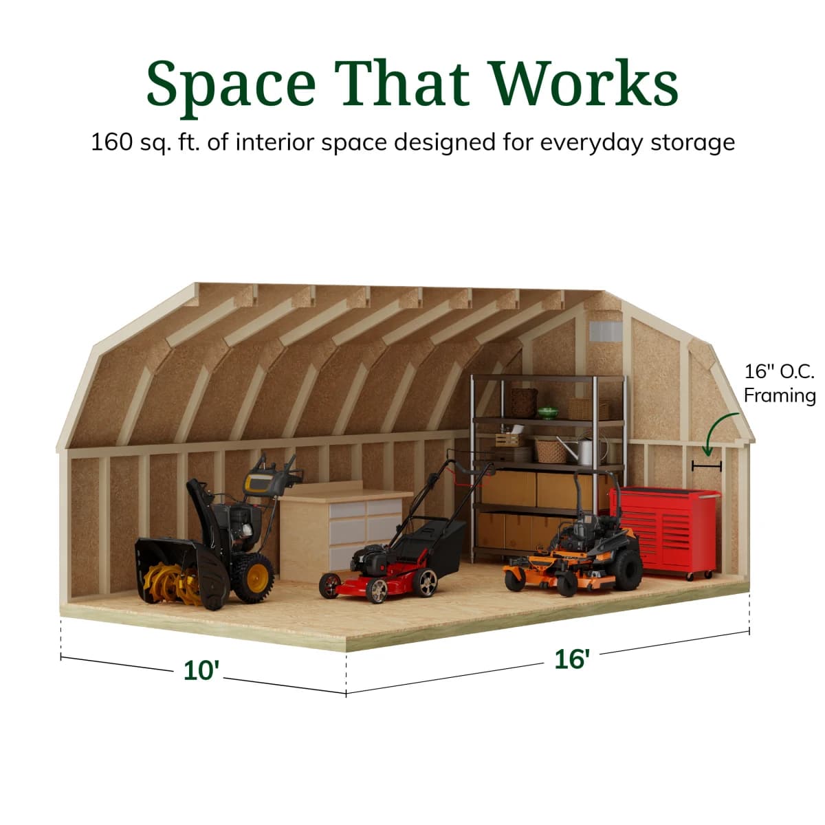 Classic Gambrel 4' Barn Shed