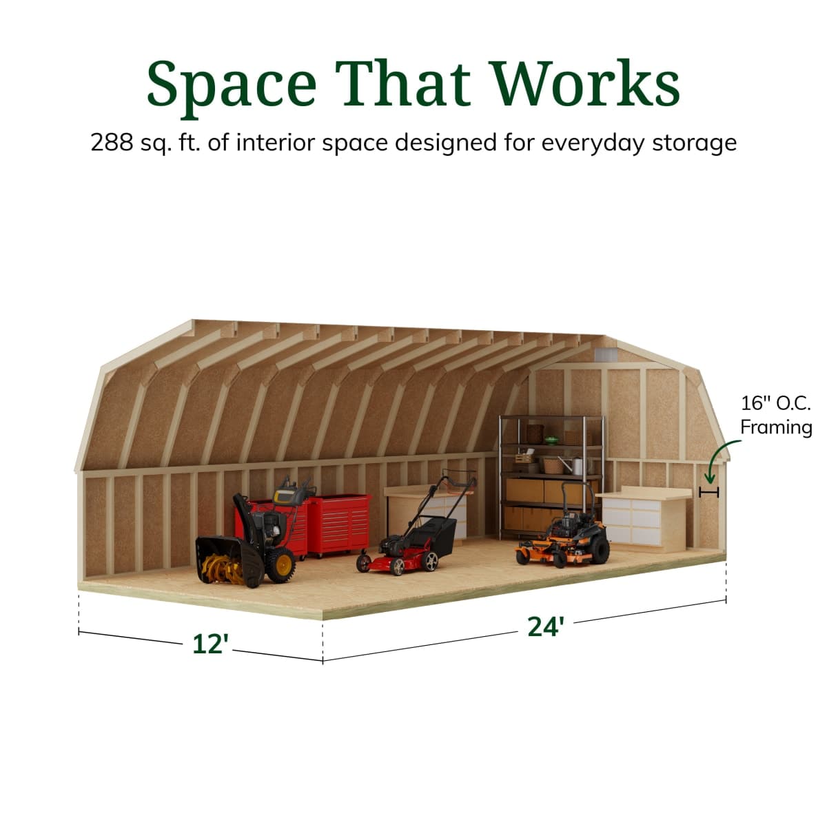 Classic Gambrel 4' Barn Shed