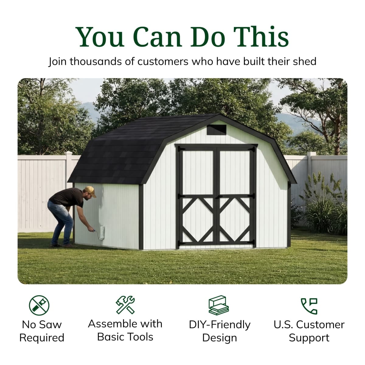 Classic Gambrel 4' Barn Shed