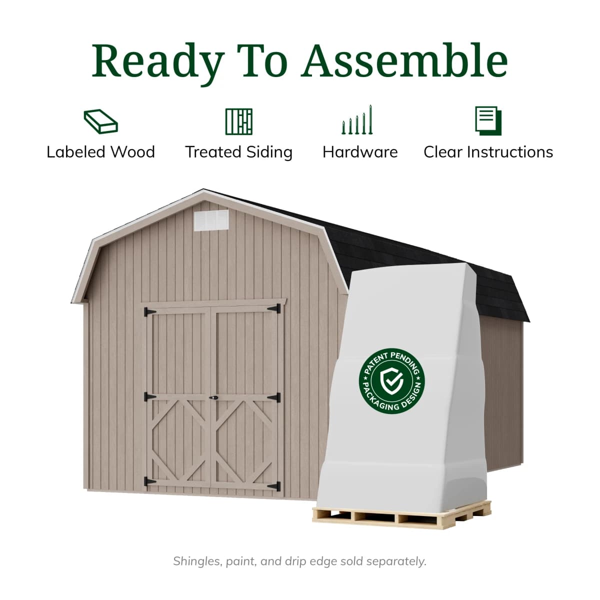 Classic Gambrel 6' Barn Shed