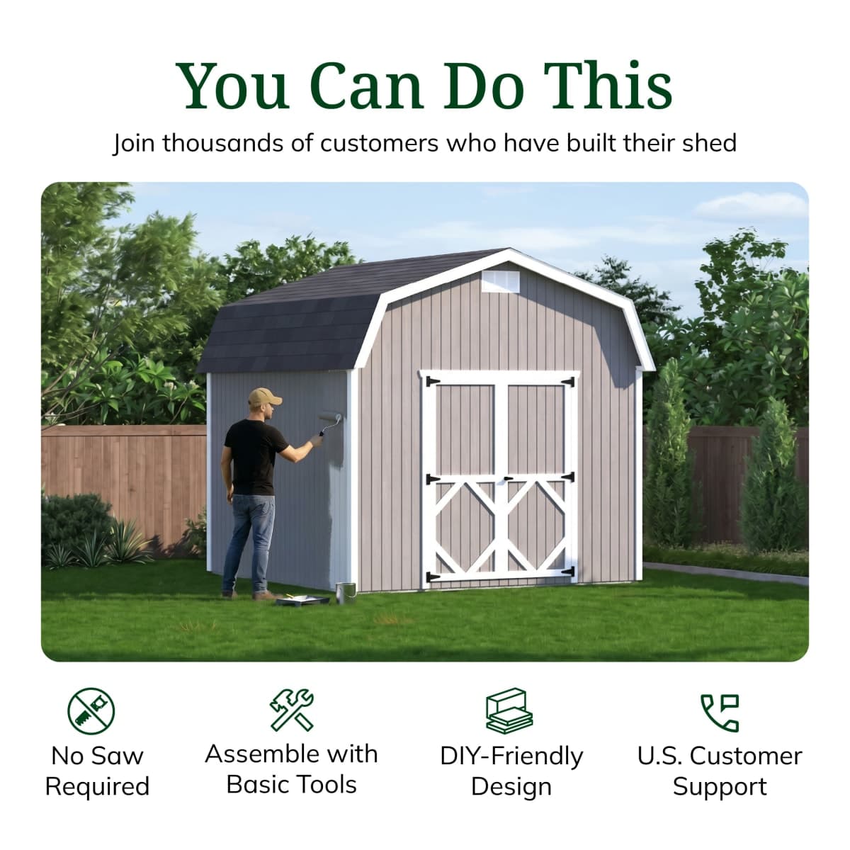 Classic Gambrel 6' Barn Shed