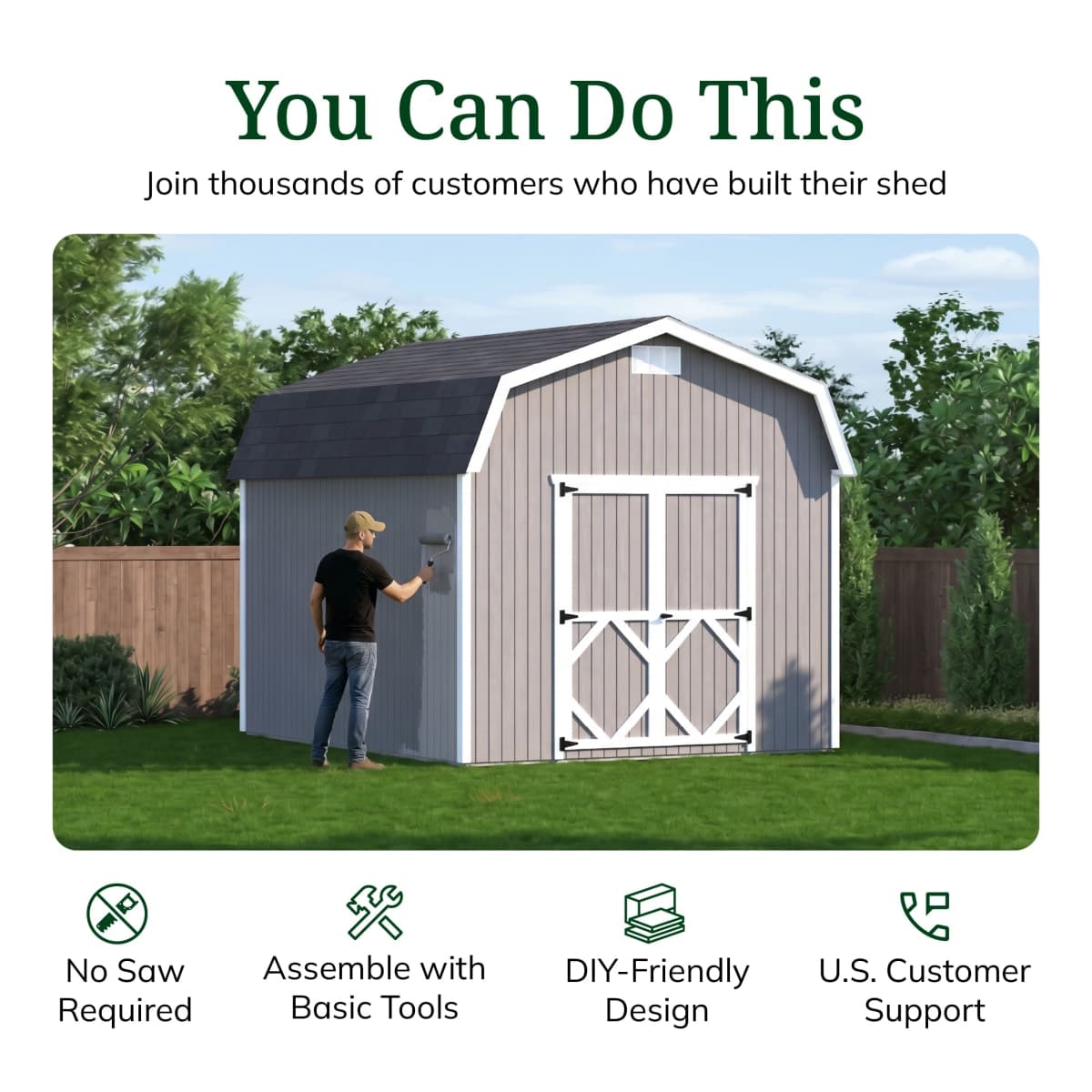 Classic Gambrel 6' Barn Shed