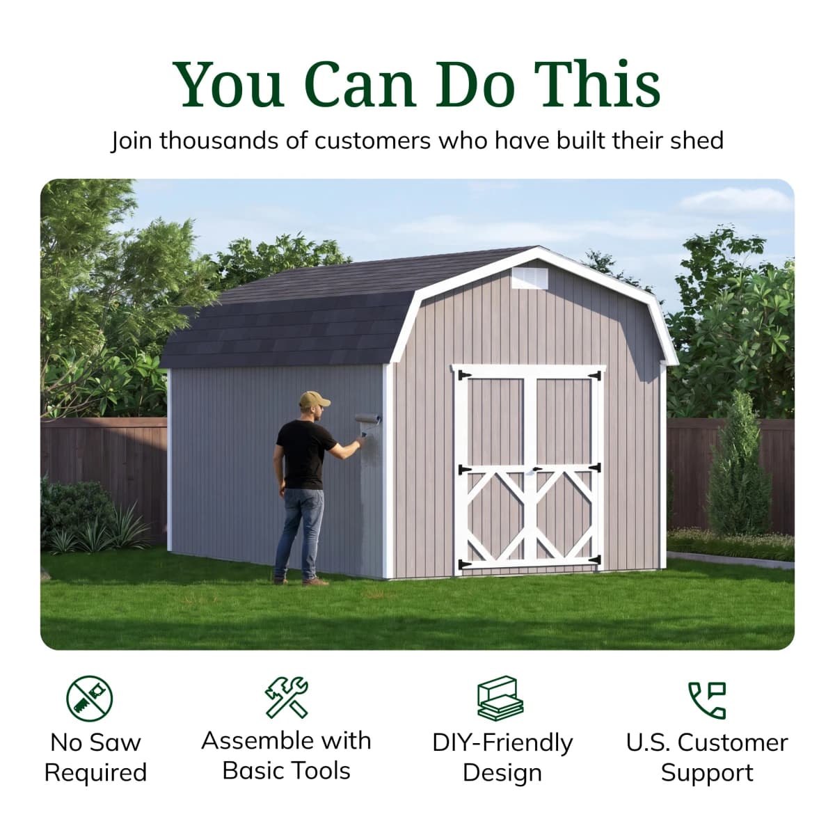 Classic Gambrel 6' Barn Shed