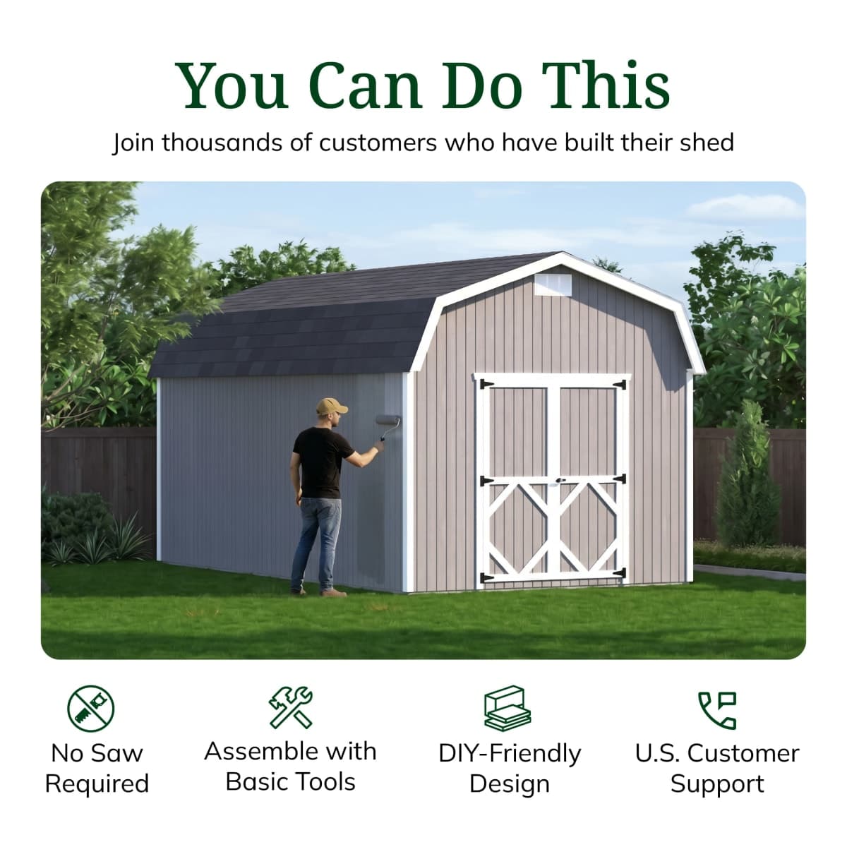 Classic Gambrel 6' Barn Shed