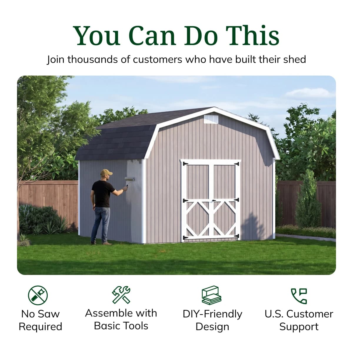 Classic Gambrel 6' Barn Shed