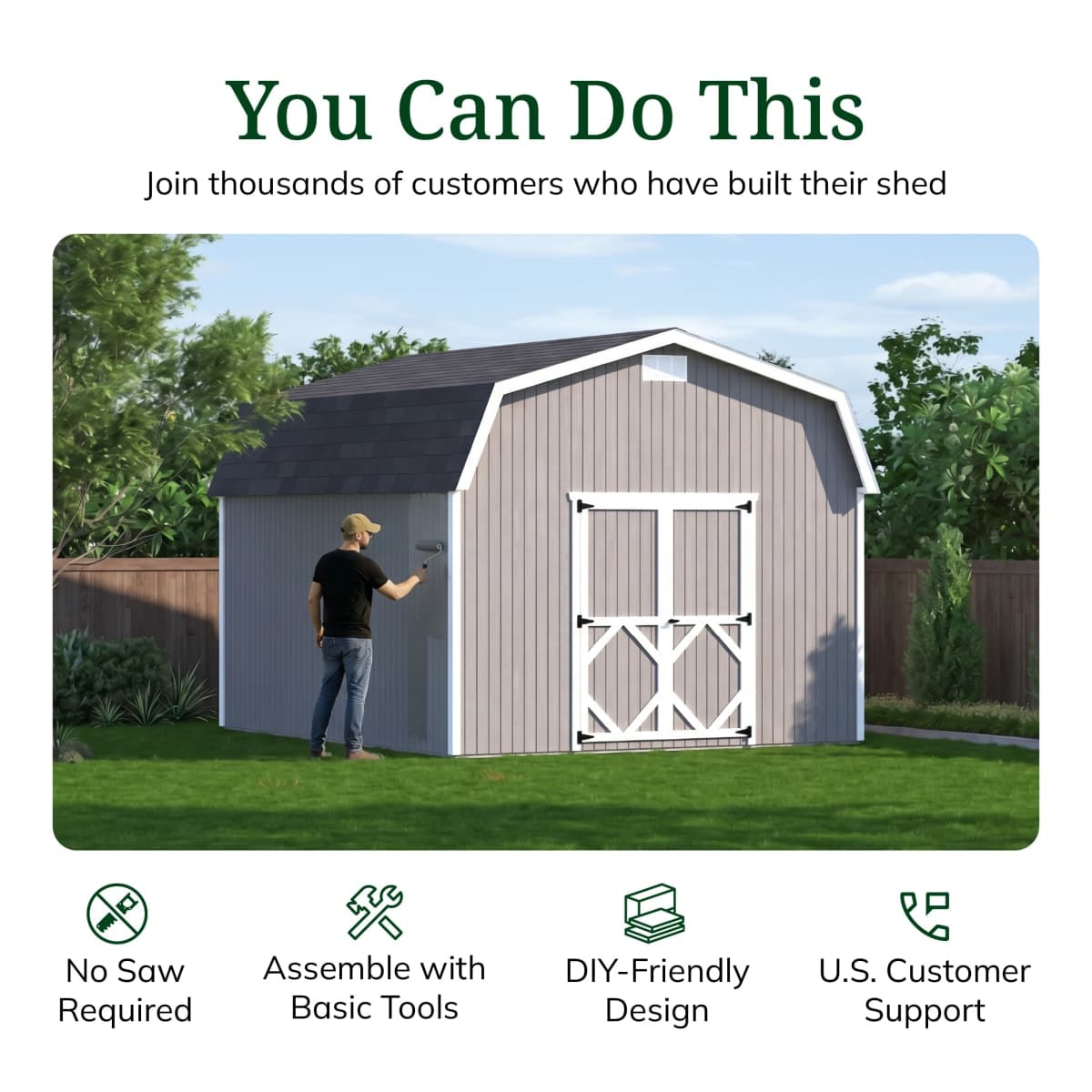 Classic Gambrel 6' Barn Shed