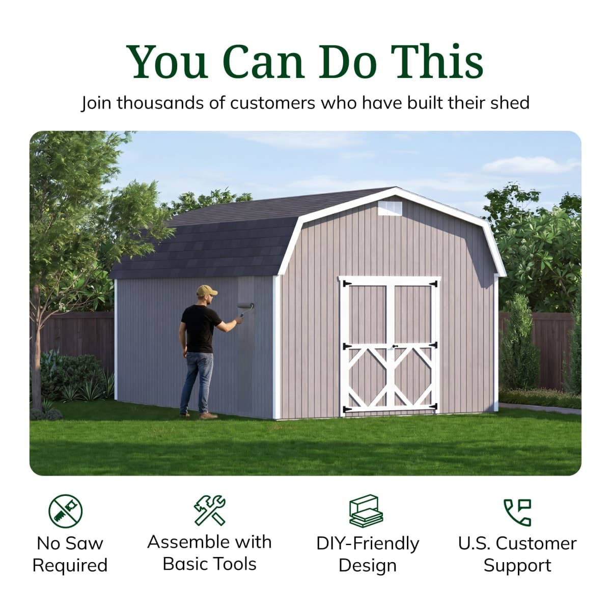 Classic Gambrel 6' Barn Shed
