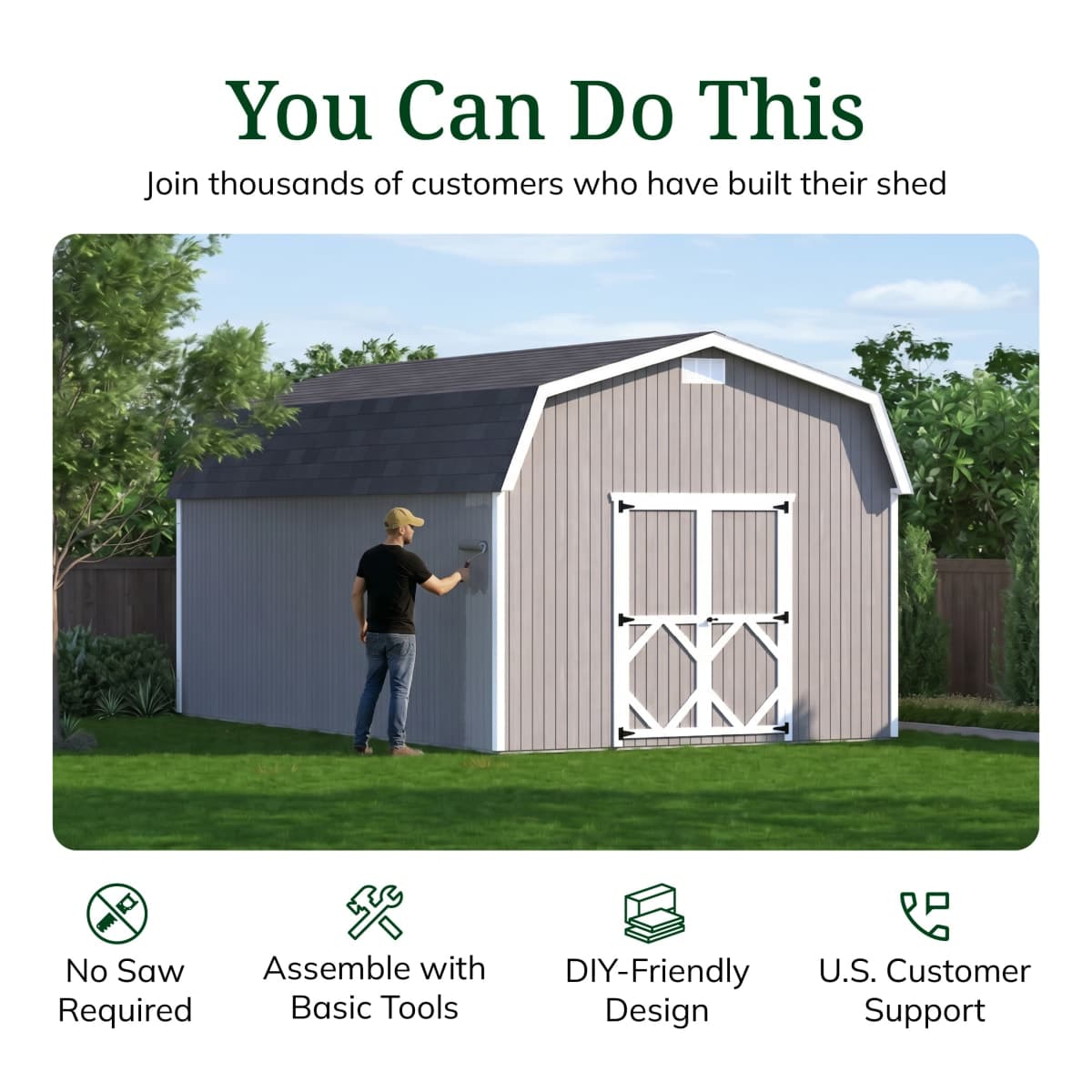 Classic Gambrel 6' Barn Shed
