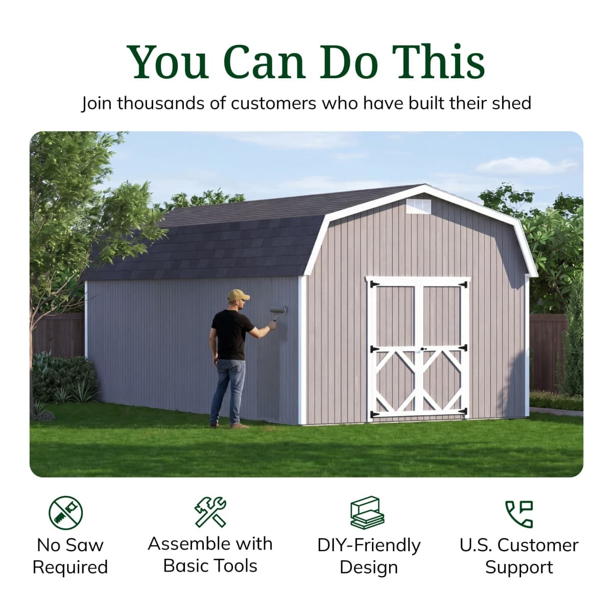 Classic Gambrel 6' Barn Shed