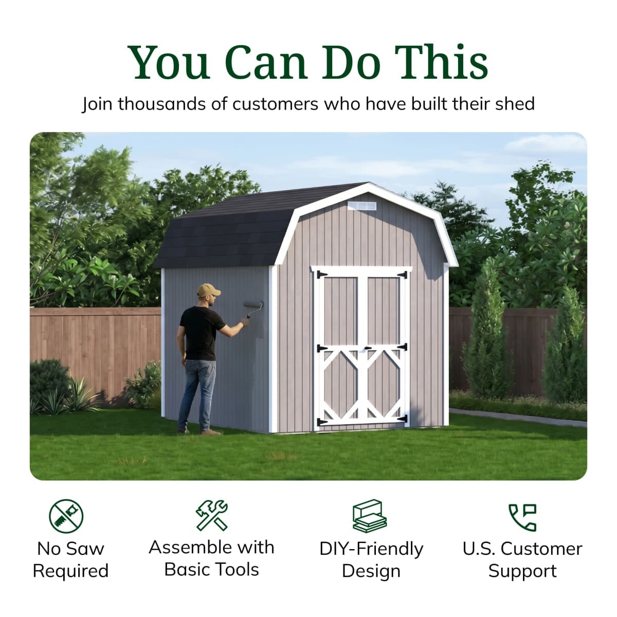 Classic Gambrel 6' Barn Shed