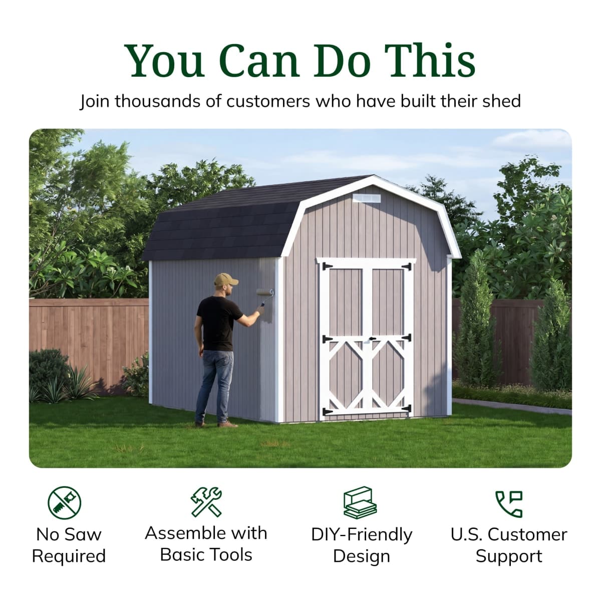 Classic Gambrel 6' Barn Shed