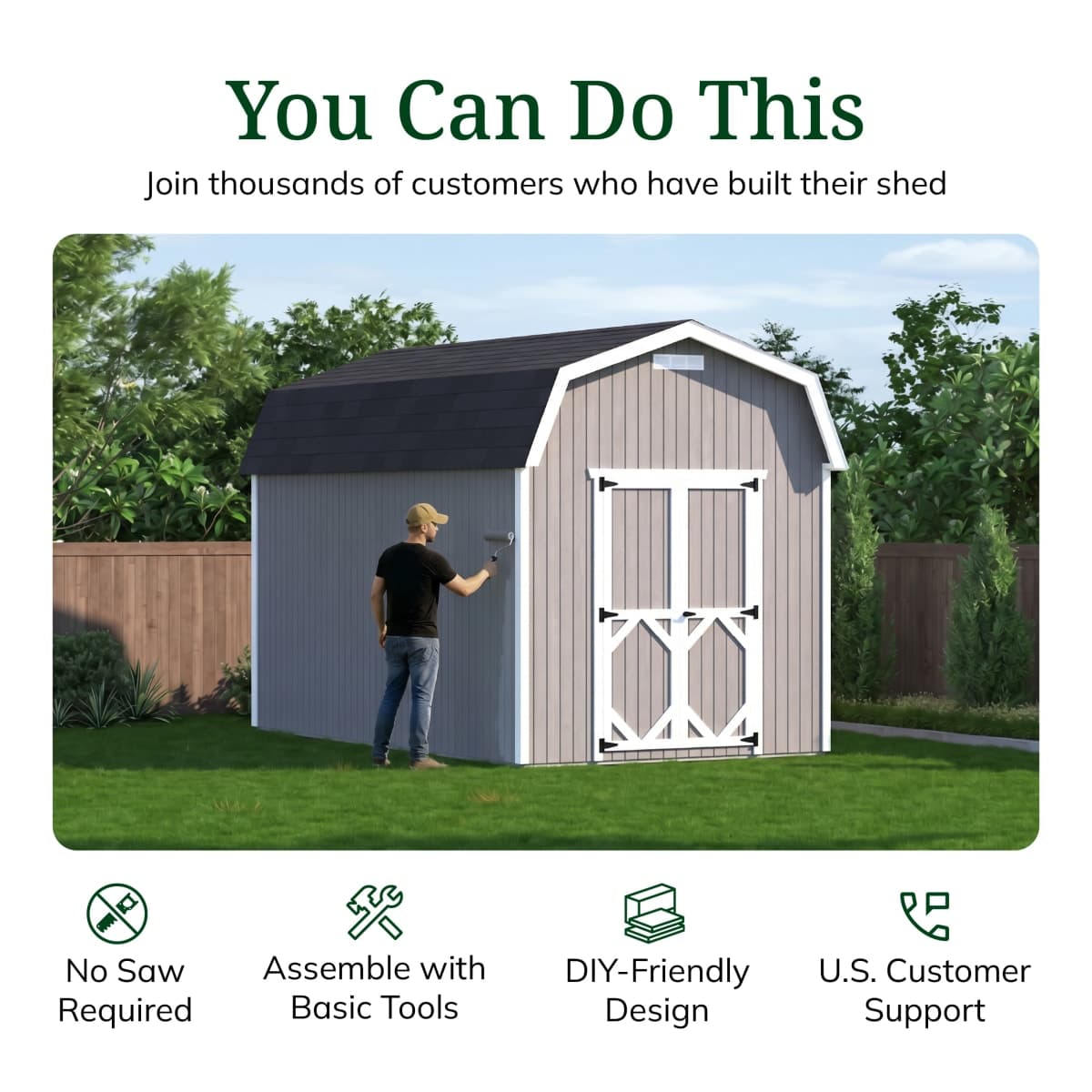 Classic Gambrel 6' Barn Shed