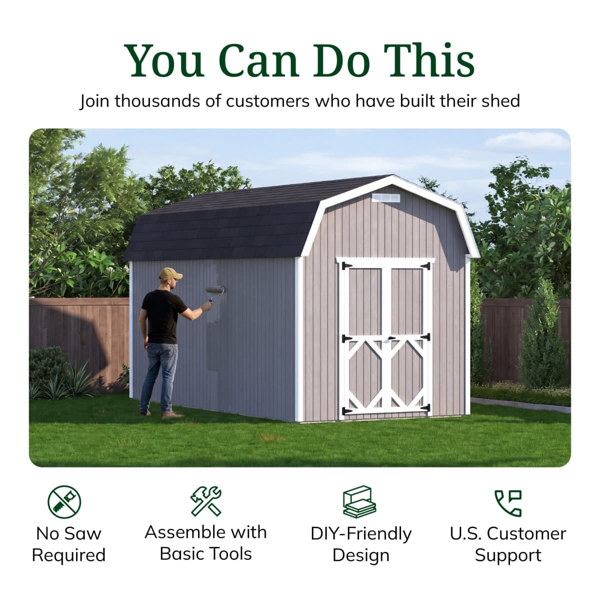 Classic Gambrel 6' Barn Shed