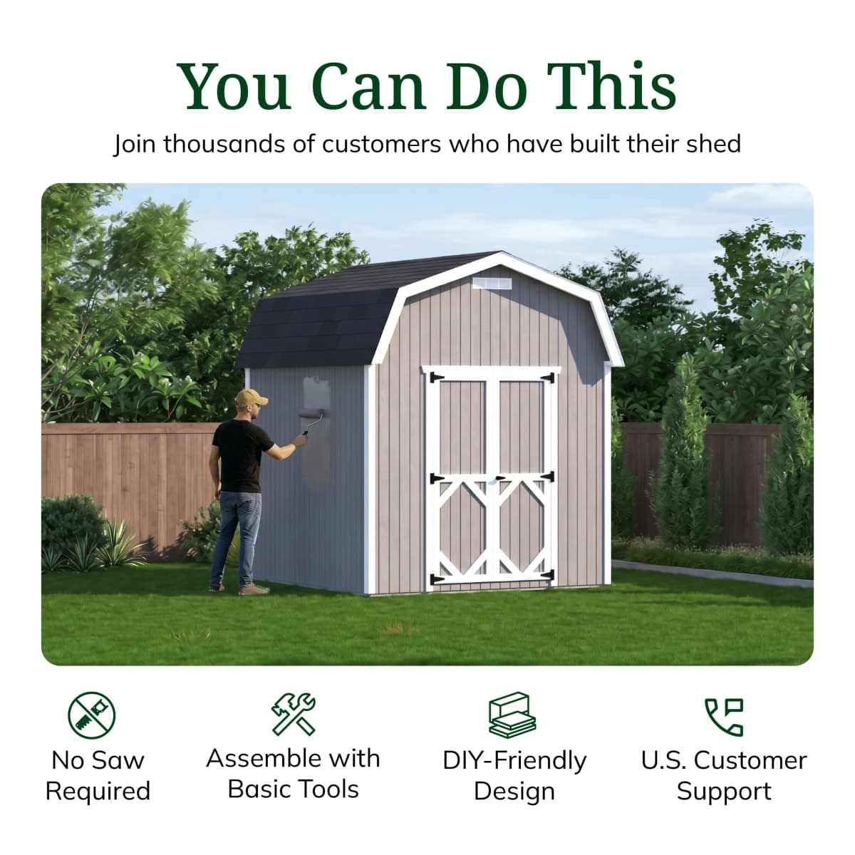 Classic Gambrel 6' Barn Shed