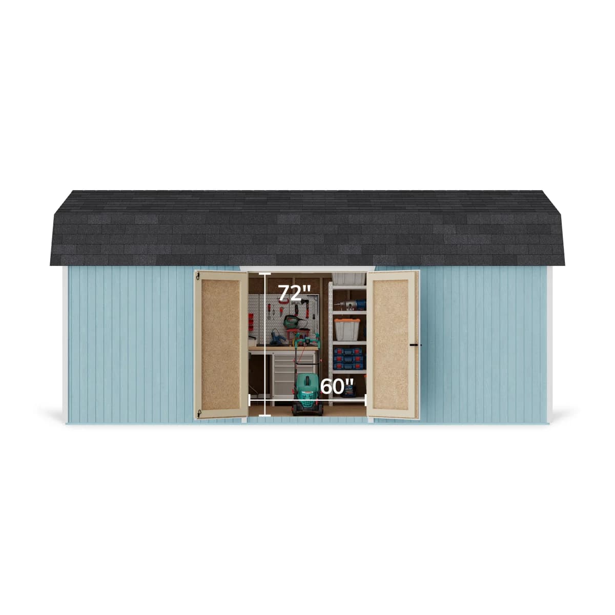 Classic Gambrel 6' Barn Shed with Side Entry