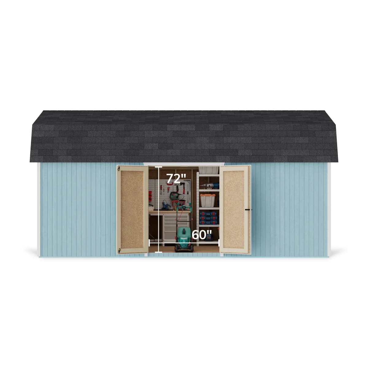 Classic Gambrel 6' Barn Shed with Side Entry
