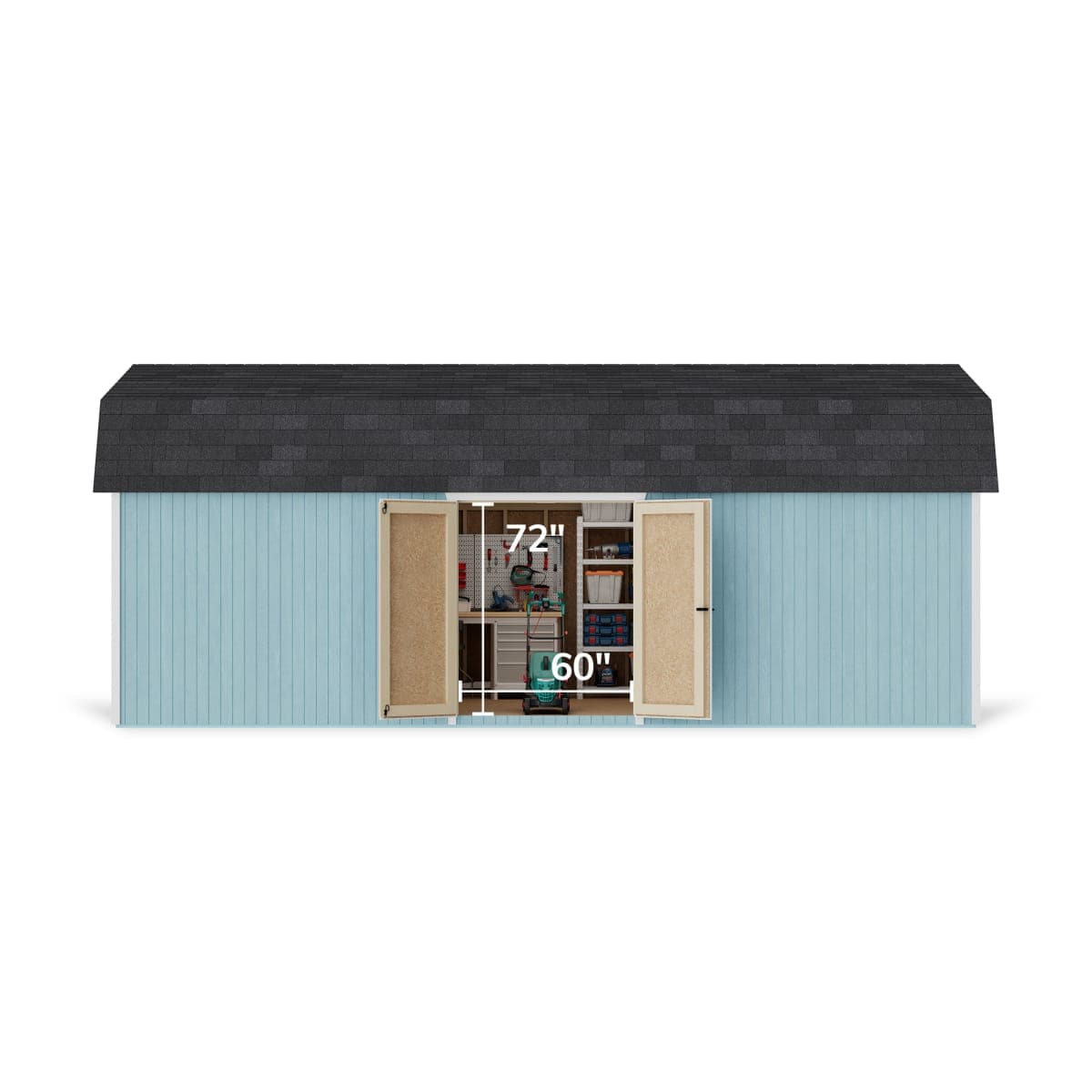 Classic Gambrel 6' Barn Shed with Side Entry