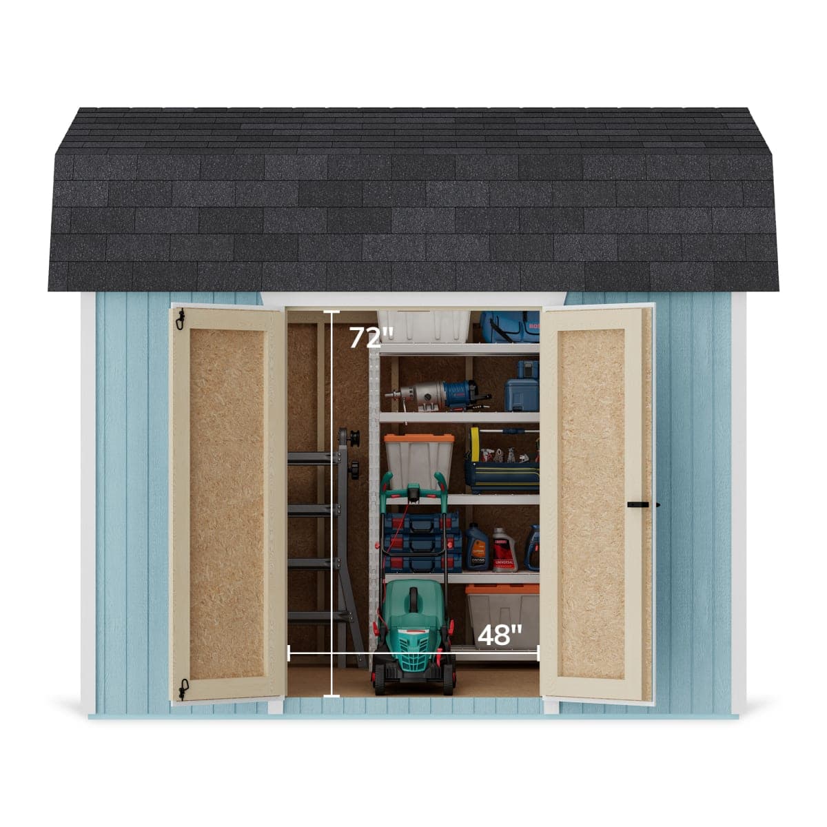 Classic Gambrel 6' Barn Shed with Side Entry