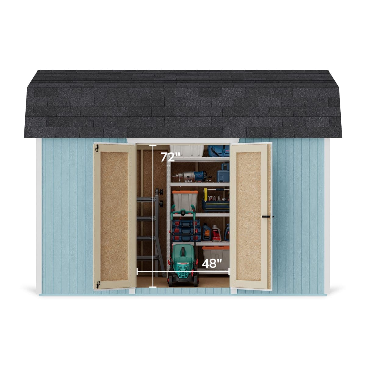 Classic Gambrel 6' Barn Shed with Side Entry